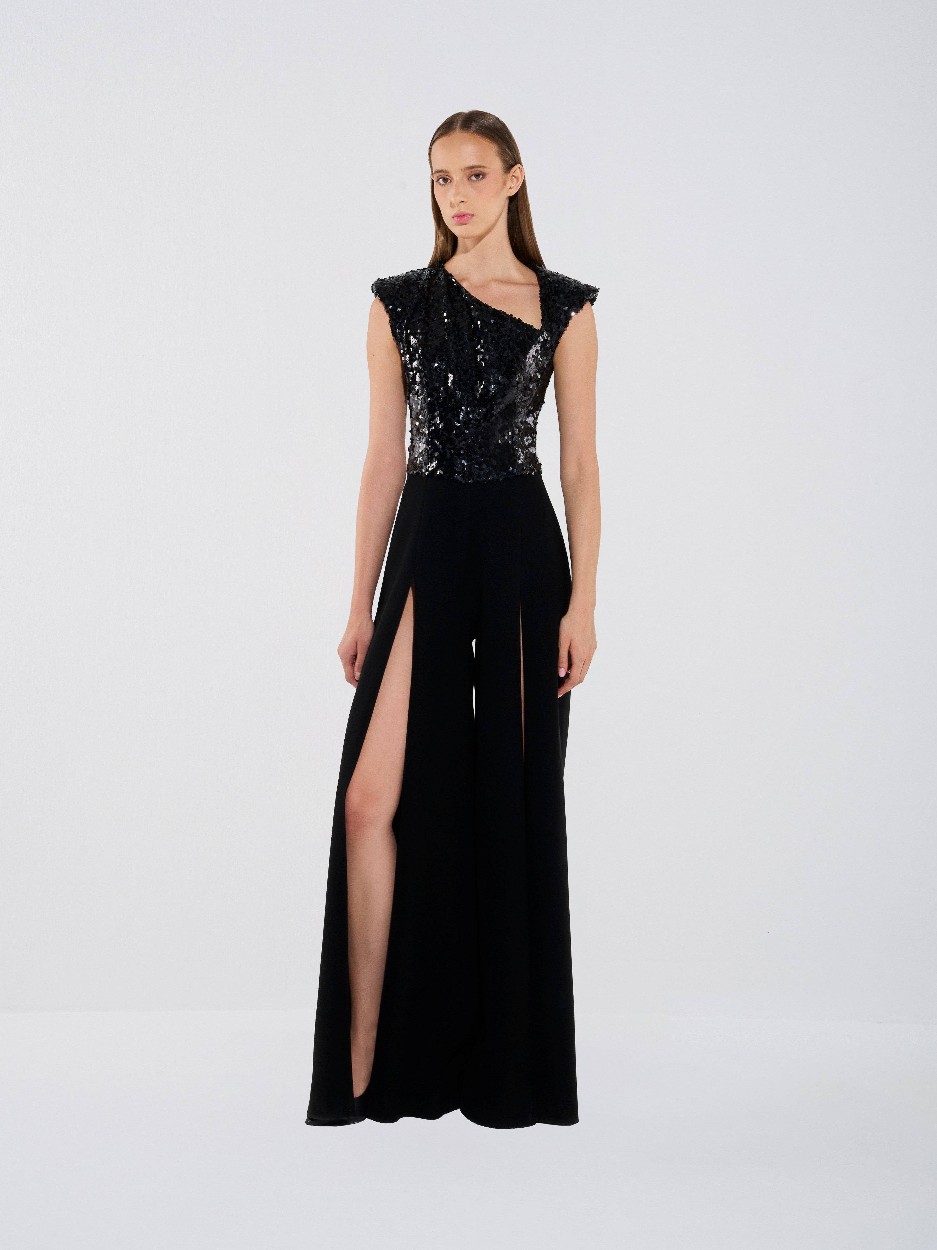 Asymmetric Sleeveless Jumpsuit