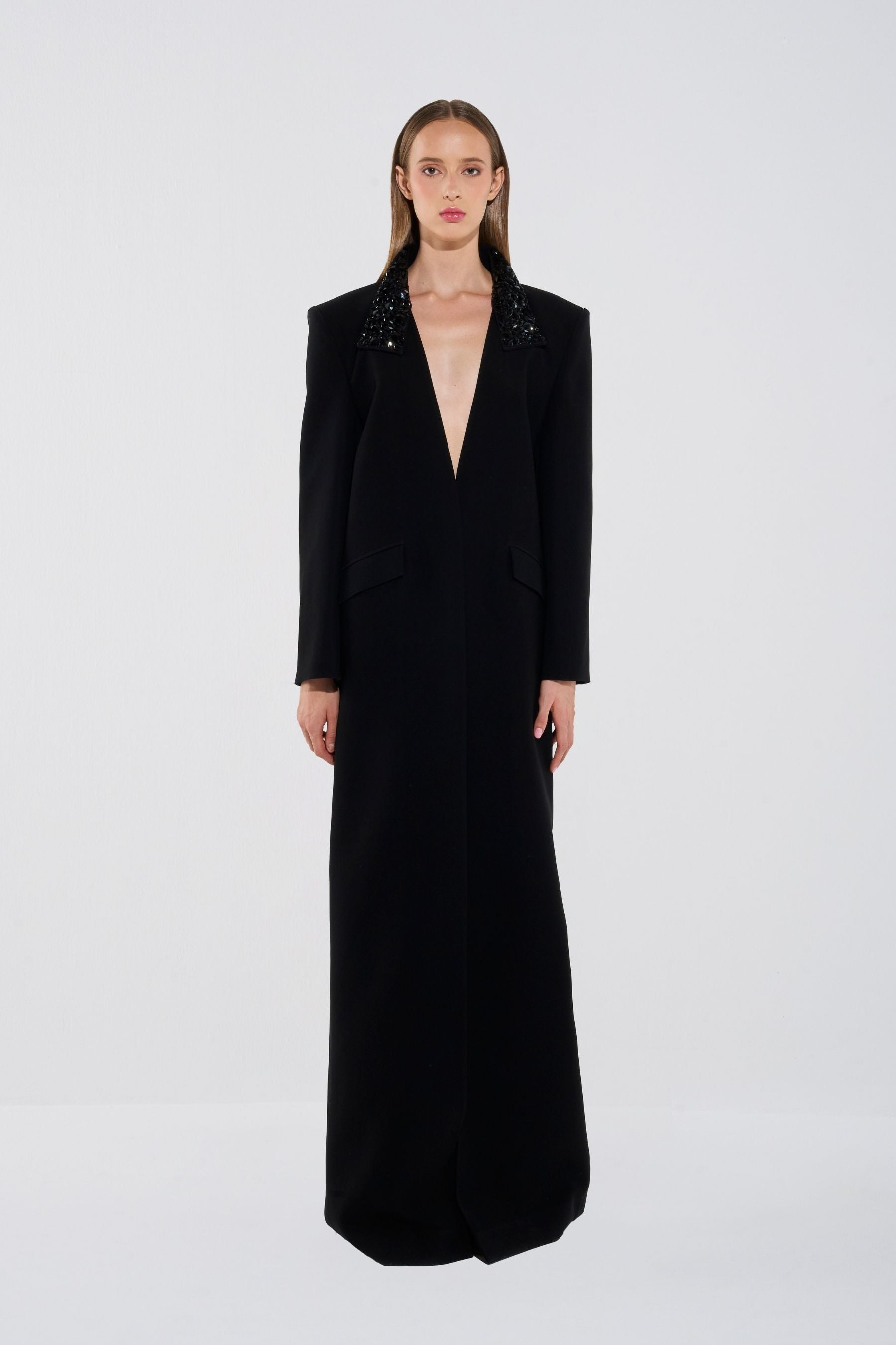 Elegant Long Sleeve Tailored Coat