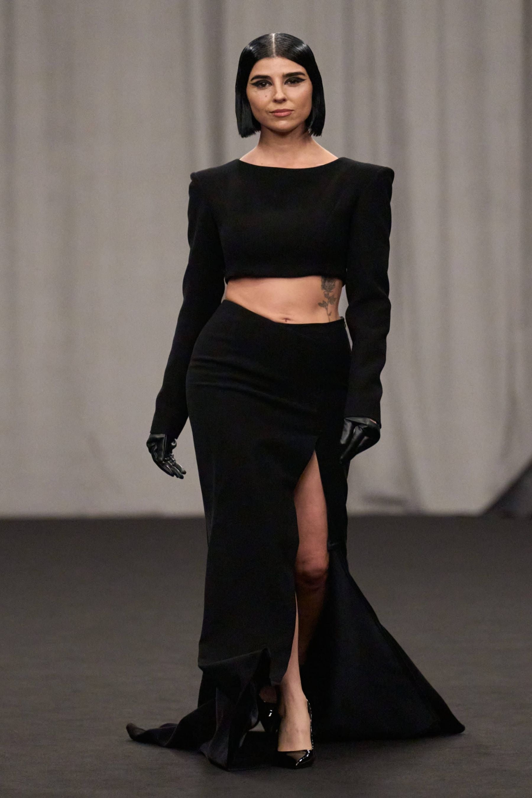 Cropped Top & High-Waist Skirt Set
