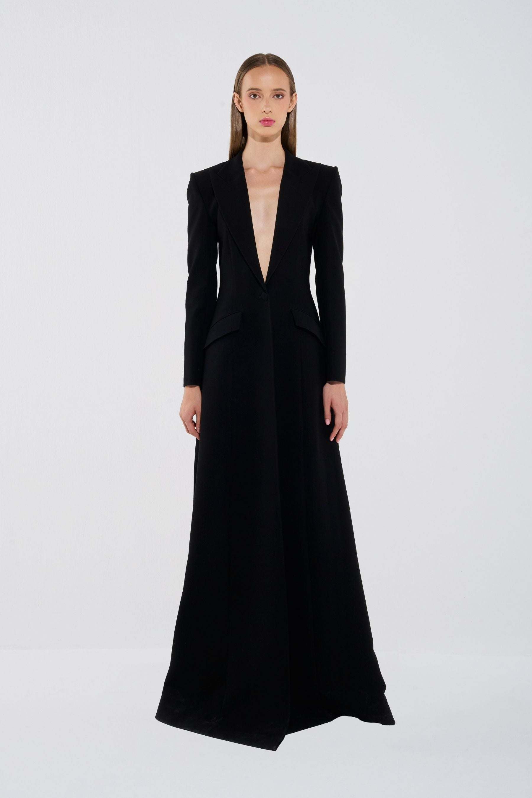 Elegant Long Sleeve Tailored Coat