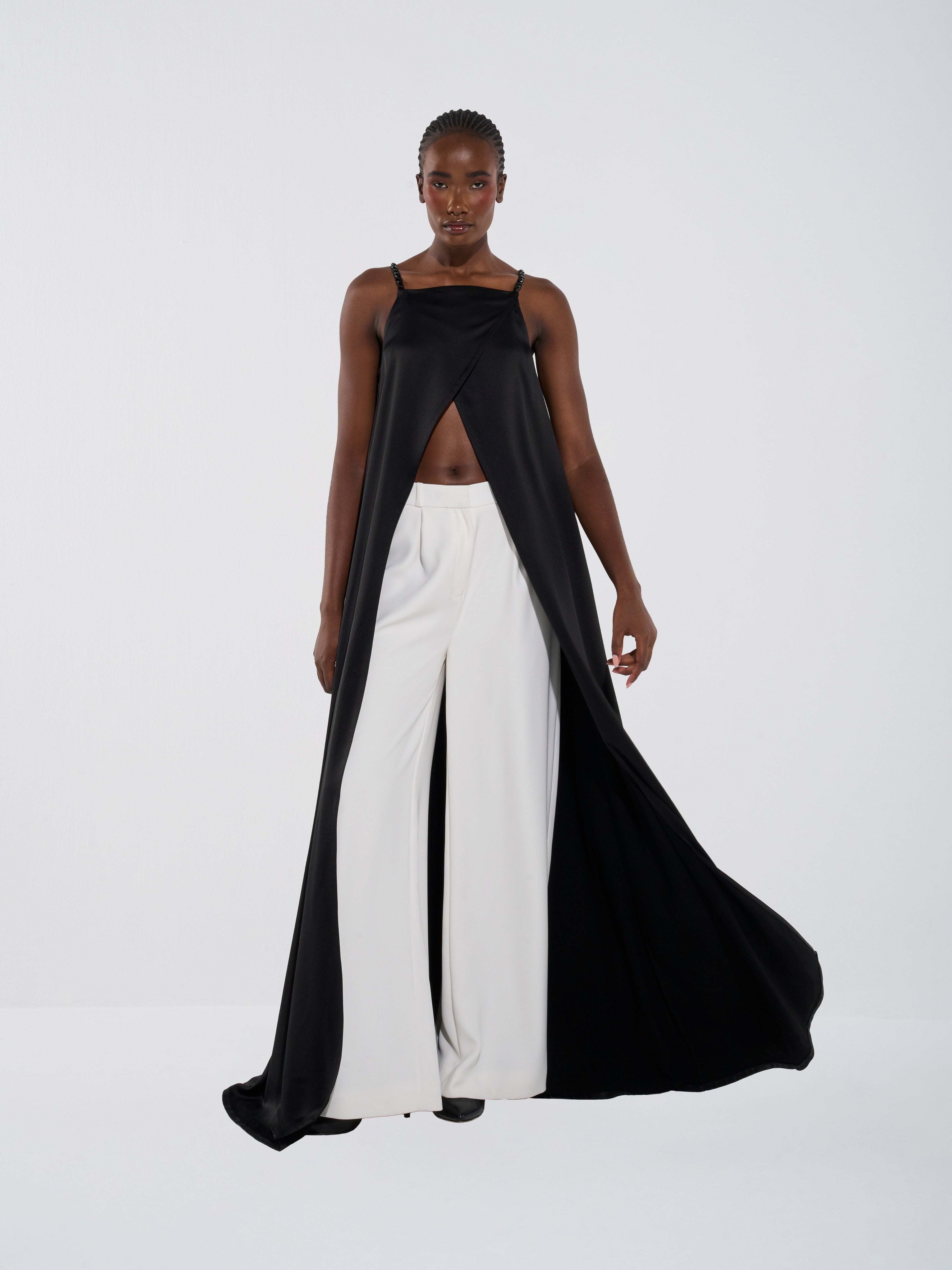 High-Waist Tailored Trousers