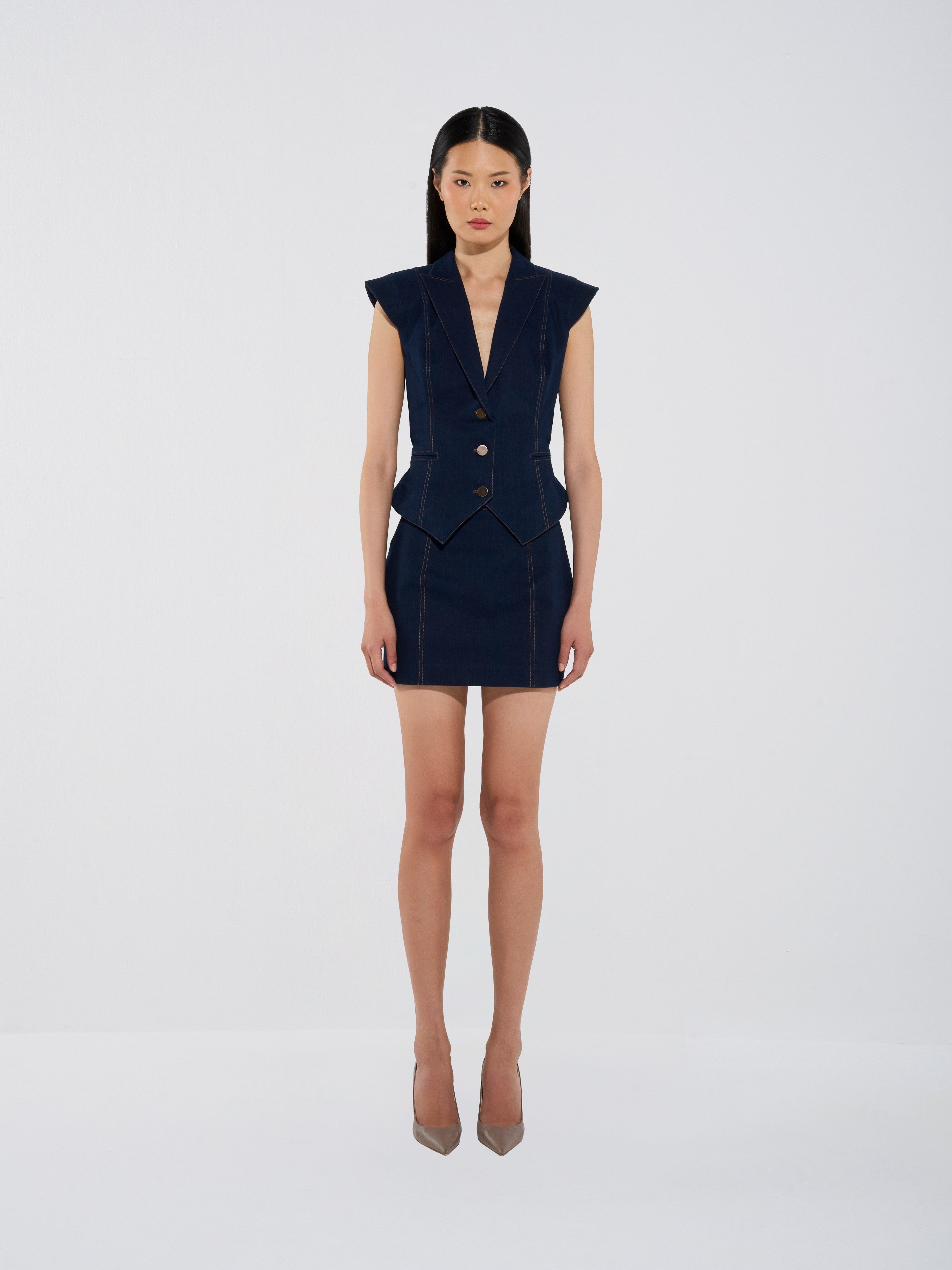 Classic High-Waisted Mini Skirt