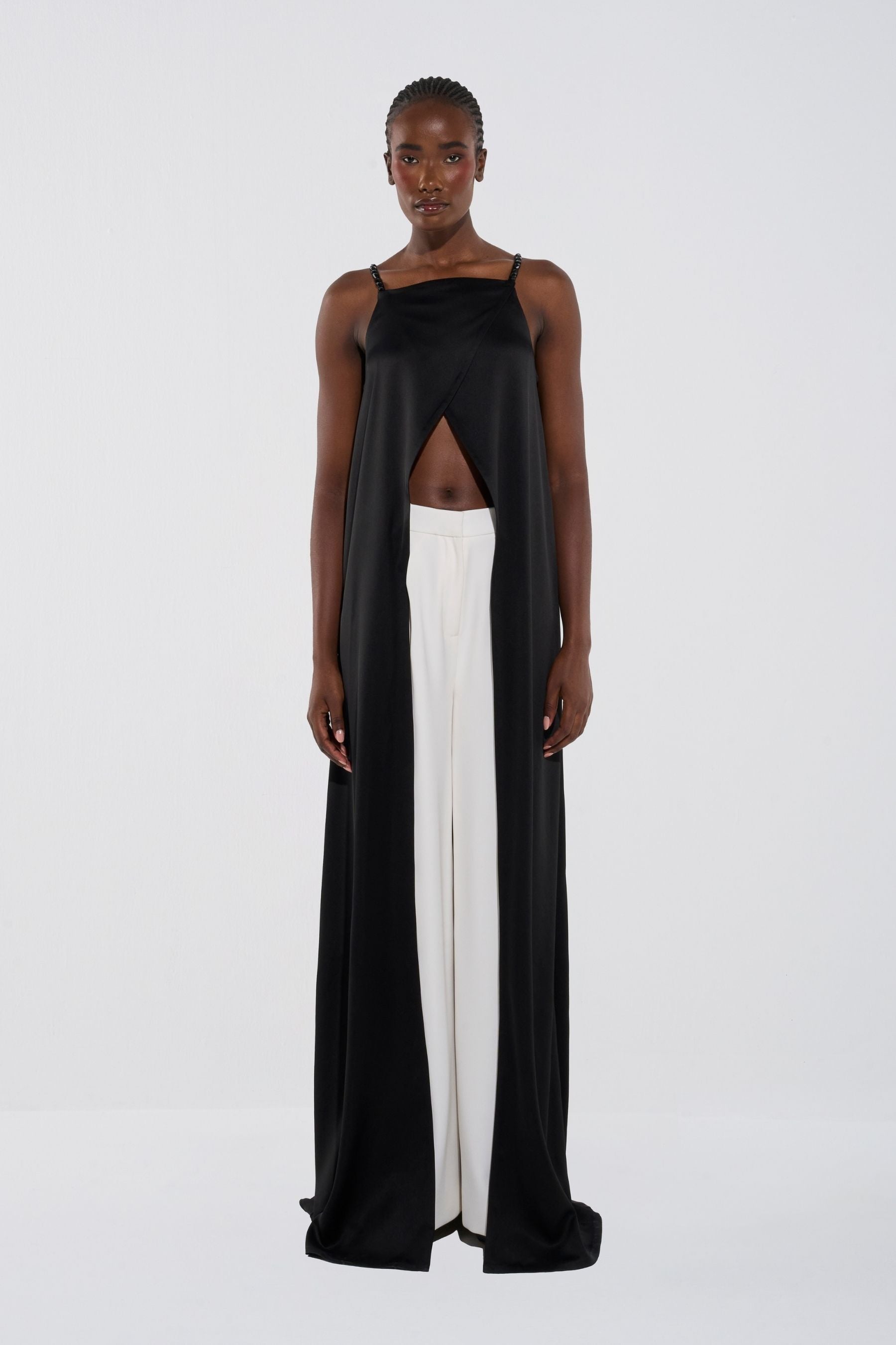 Sculptural Jumpsuit and Tailored Trouser Set