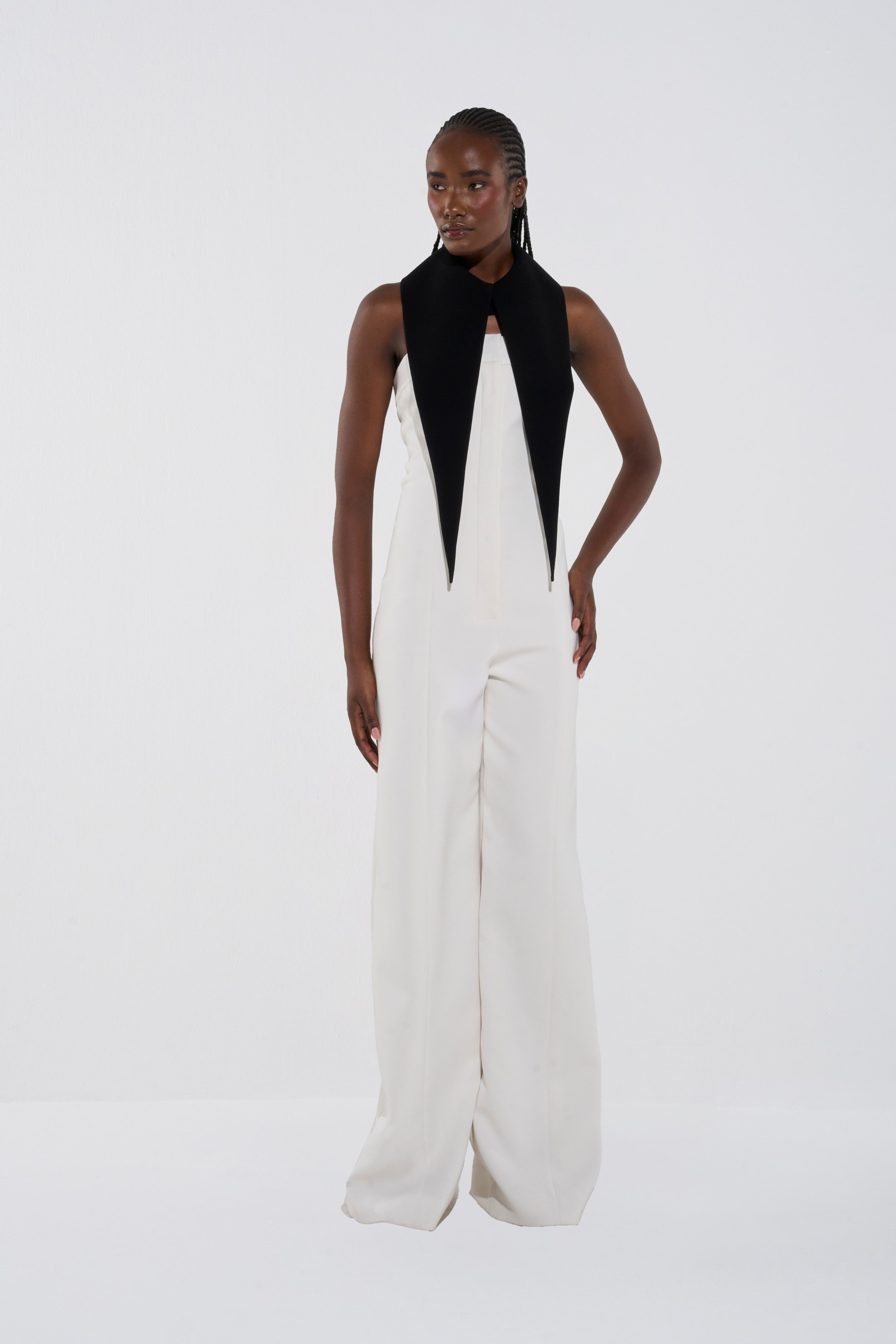 Sculptural Strapless Jumpsuit