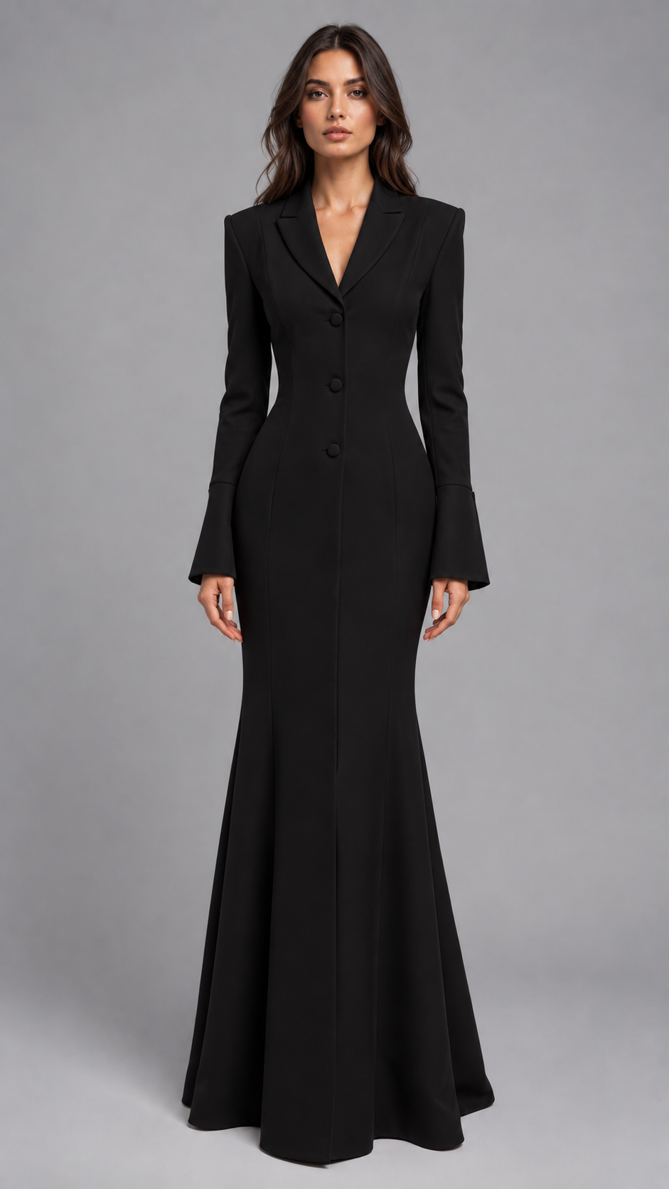 Flared Fitted Maxi Dress