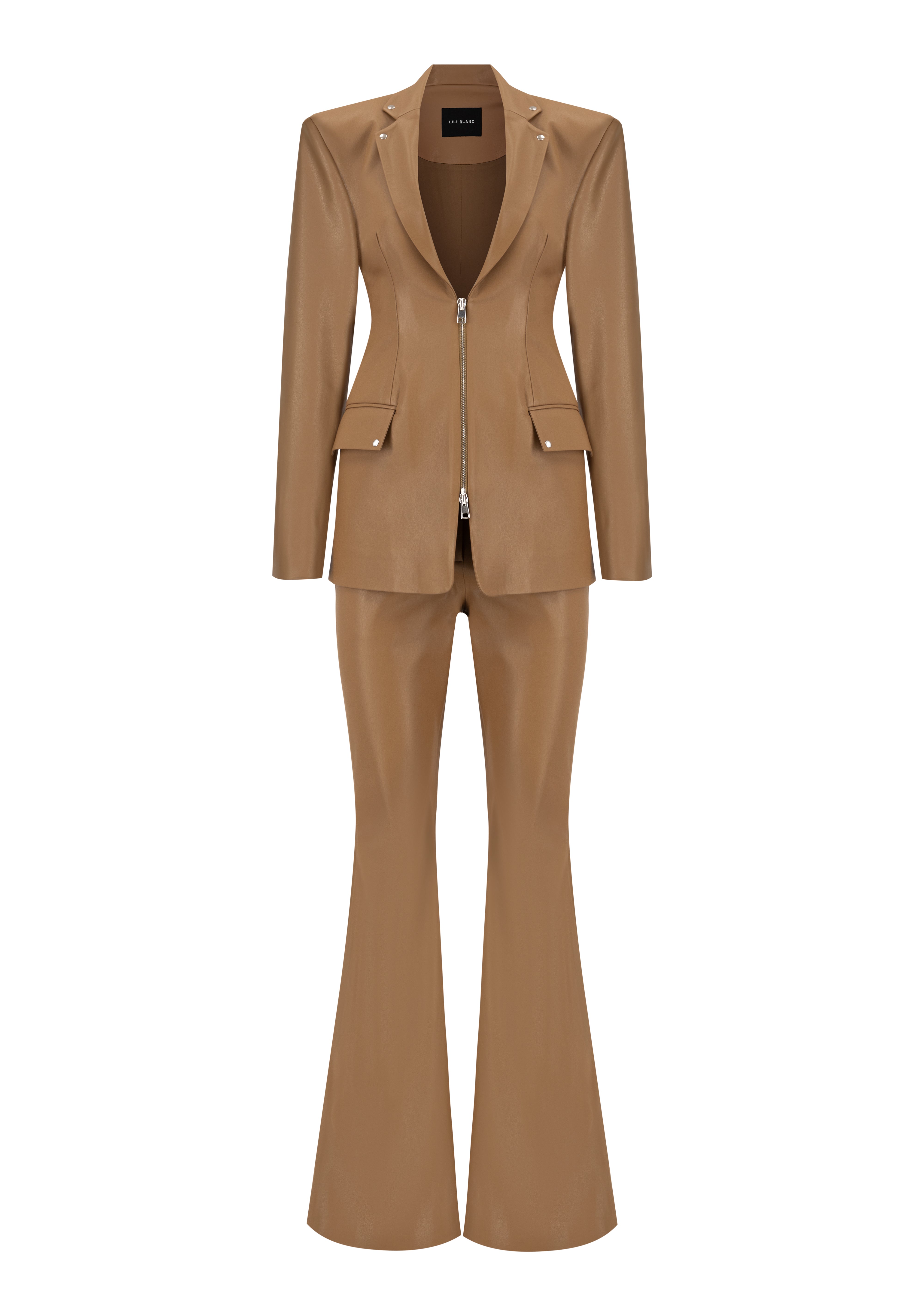 Urban Elegance Vegan Leather Blazer