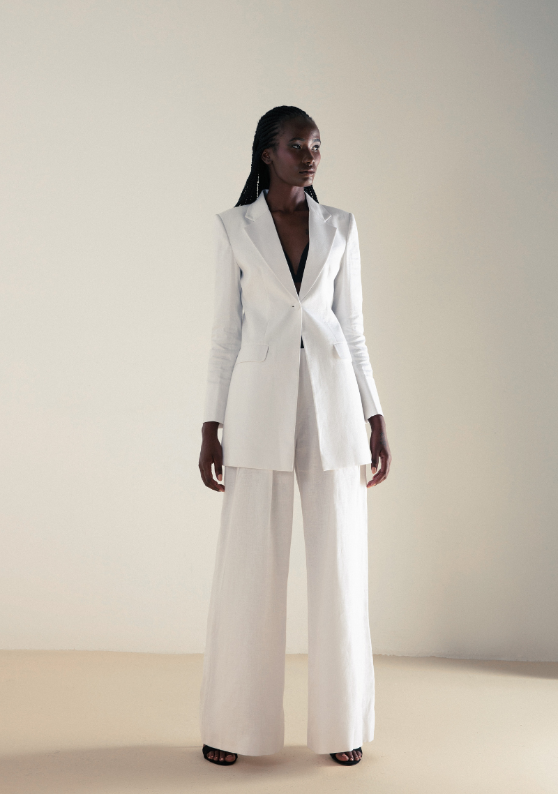 Linen Suit in White