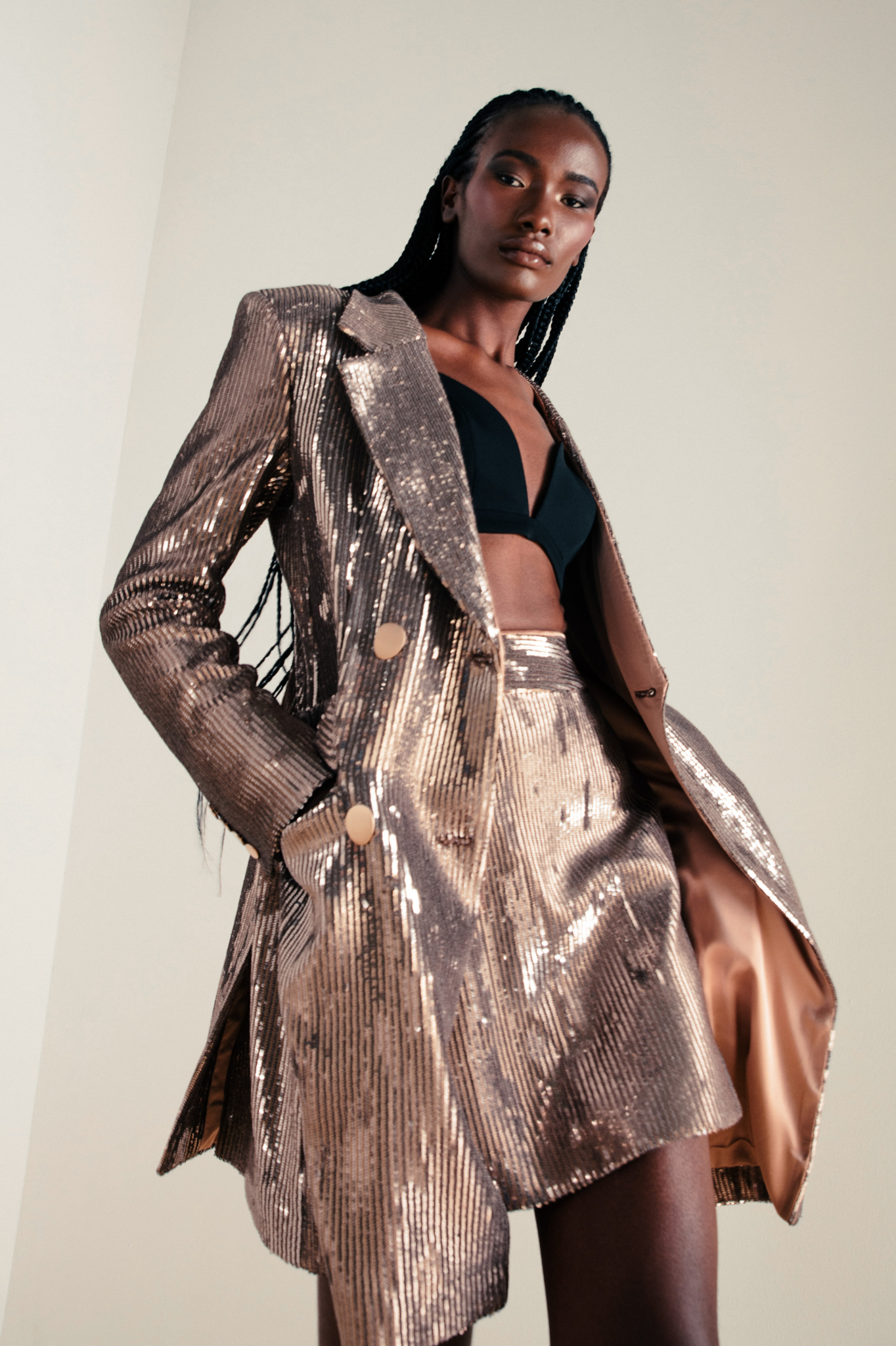 Sequin Skirt Suit