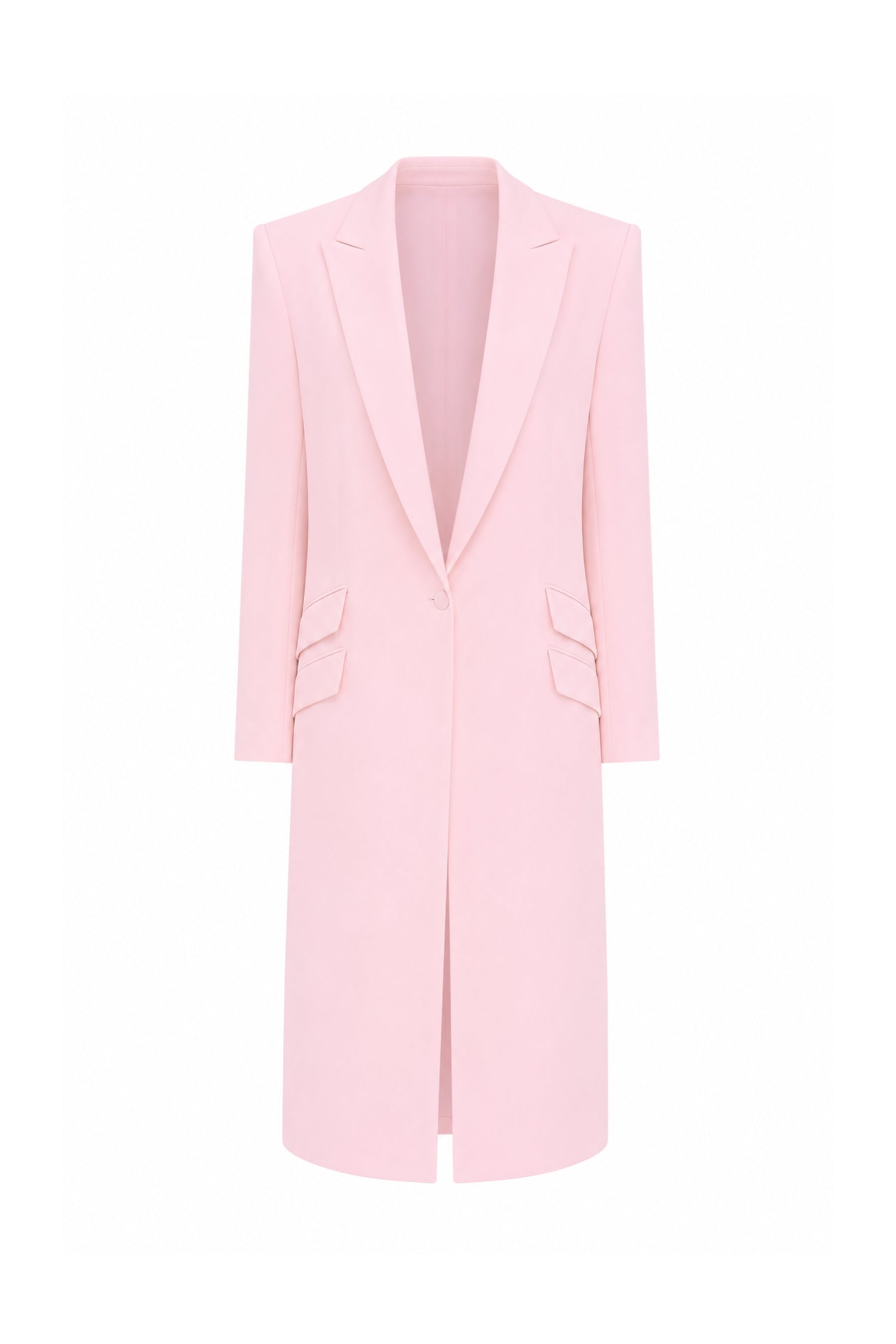 Single-Breasted Tailored Blazer Coat