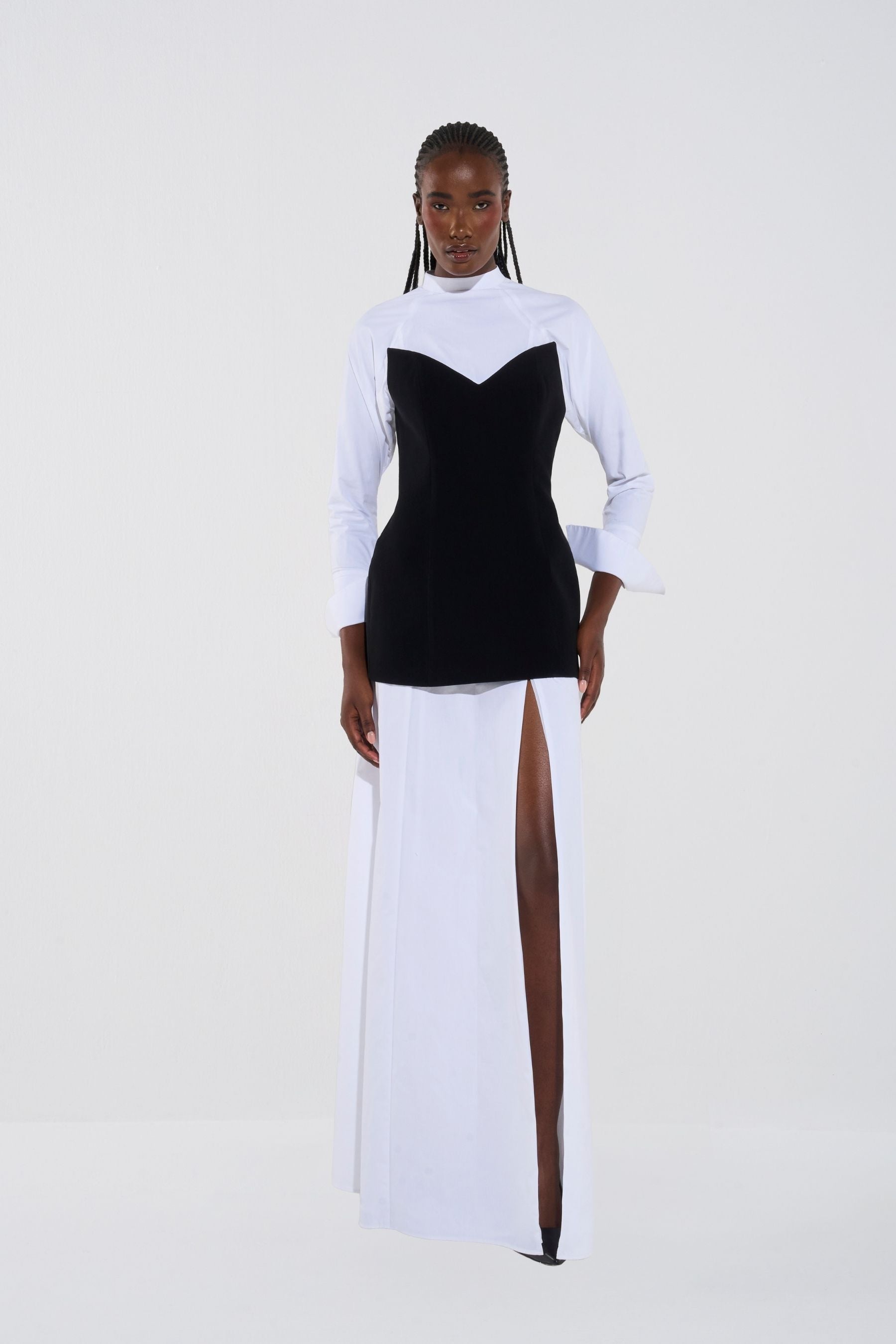 Sculpted Mini & Elongated Shirt Dress Set