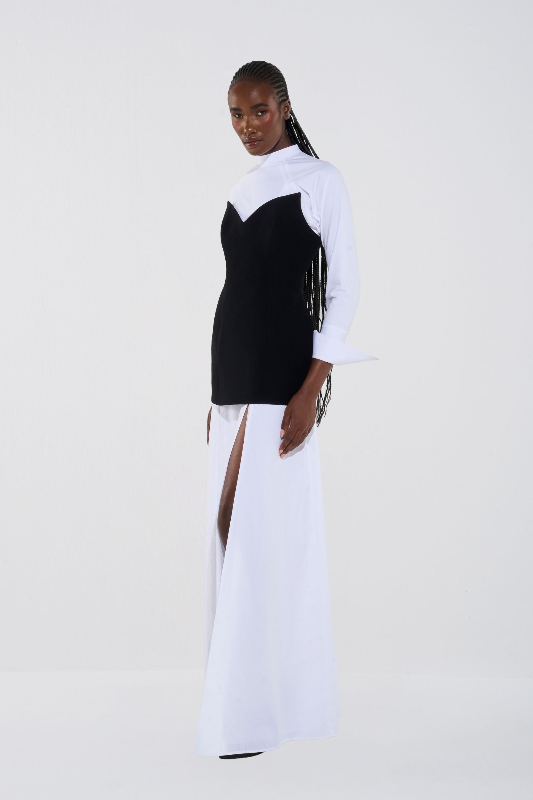 Sculpted Mini & Elongated Shirt Dress Set