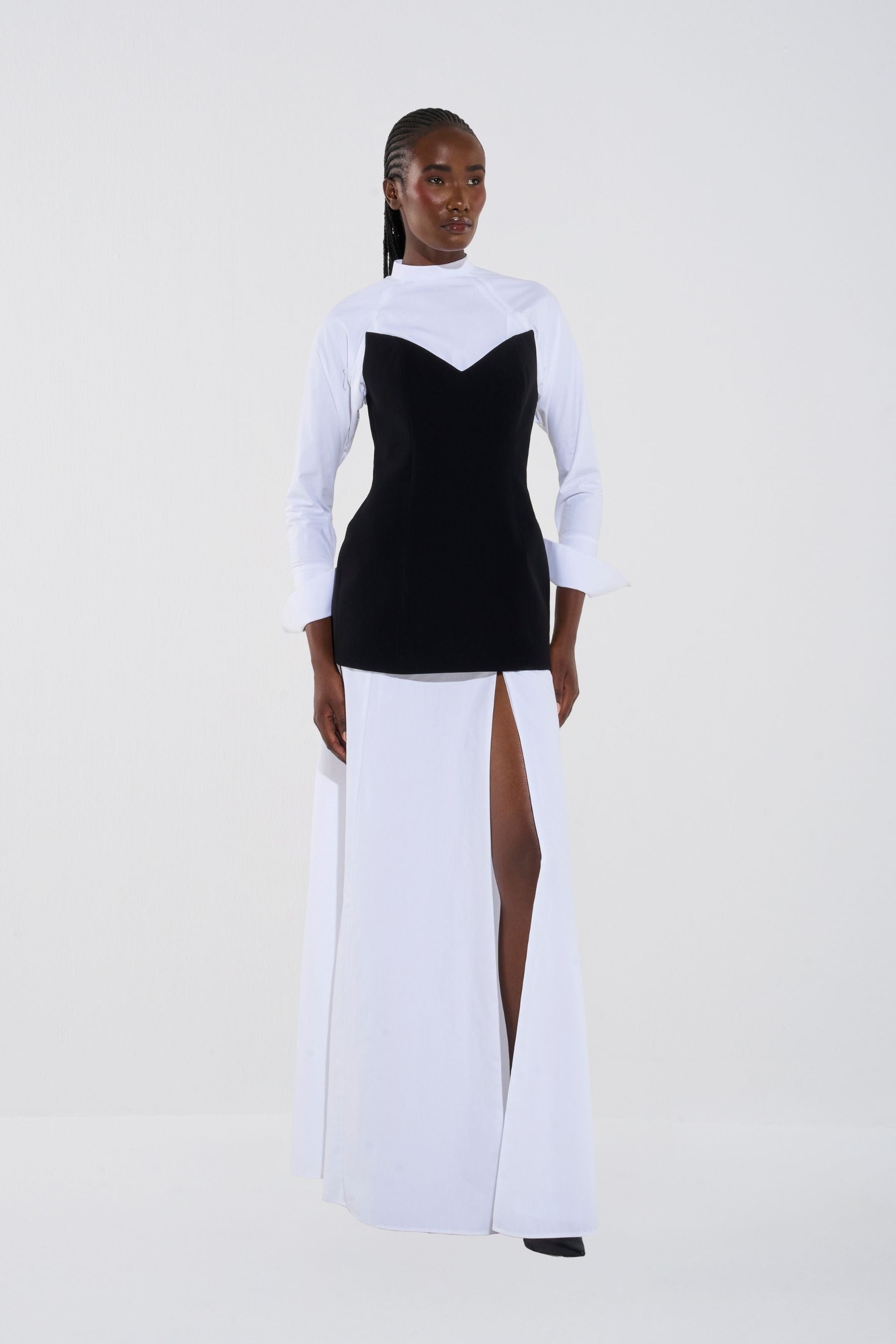 Sculpted Mini & Elongated Shirt Dress Set