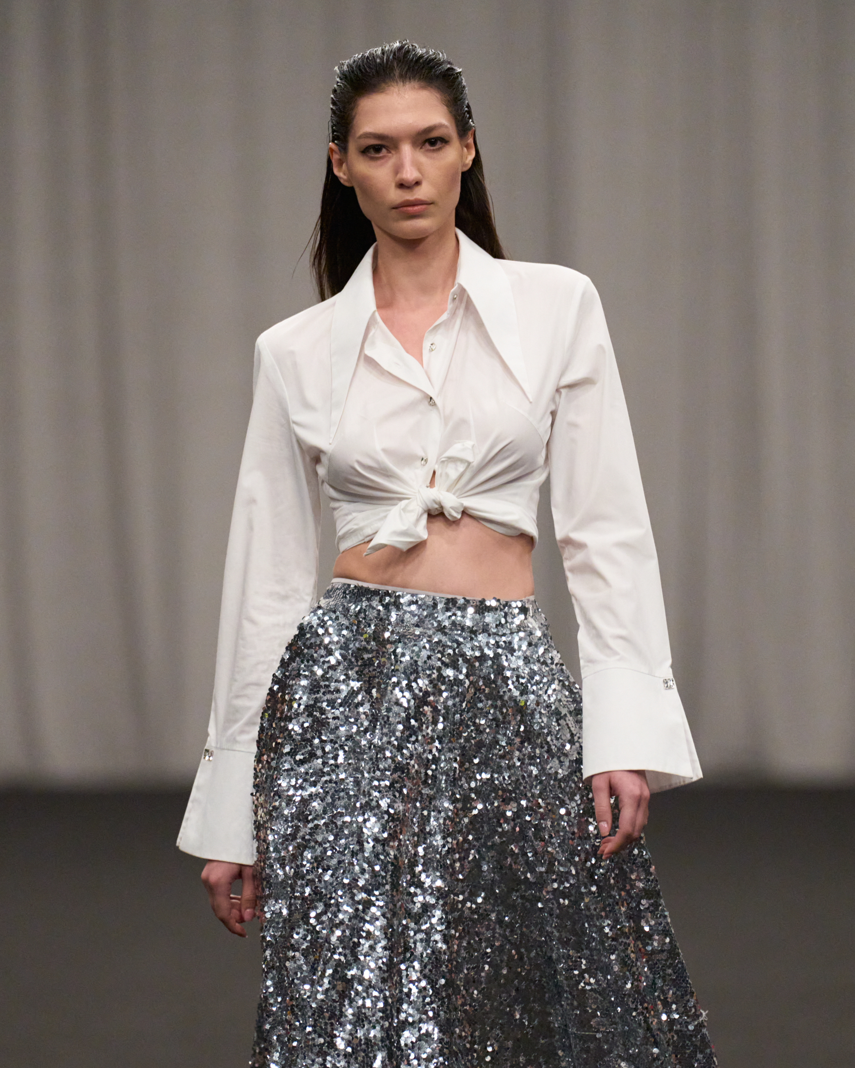 High-Waist Sequin Maxi Skirt