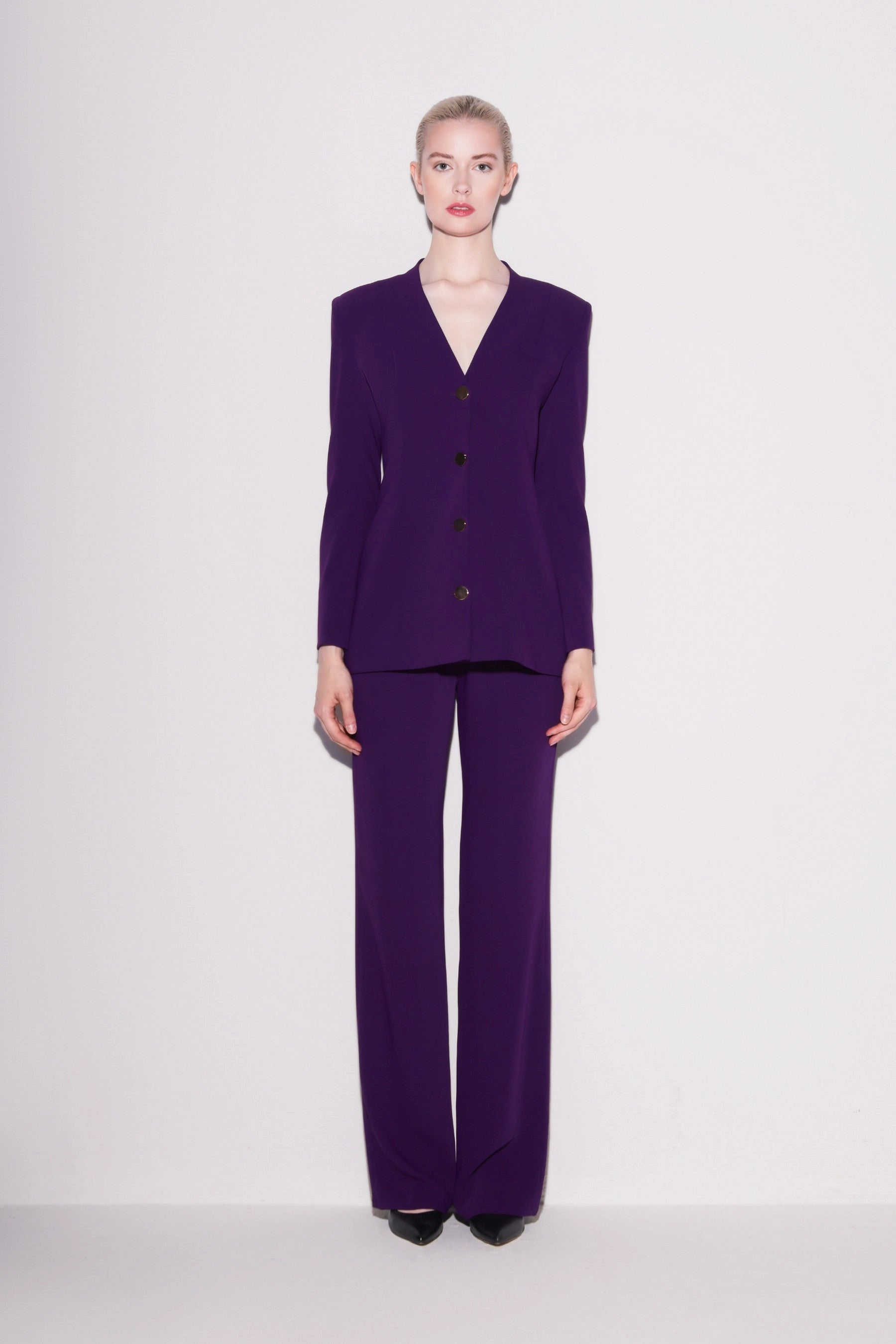 Sophisticated Lapel-Free Blazer