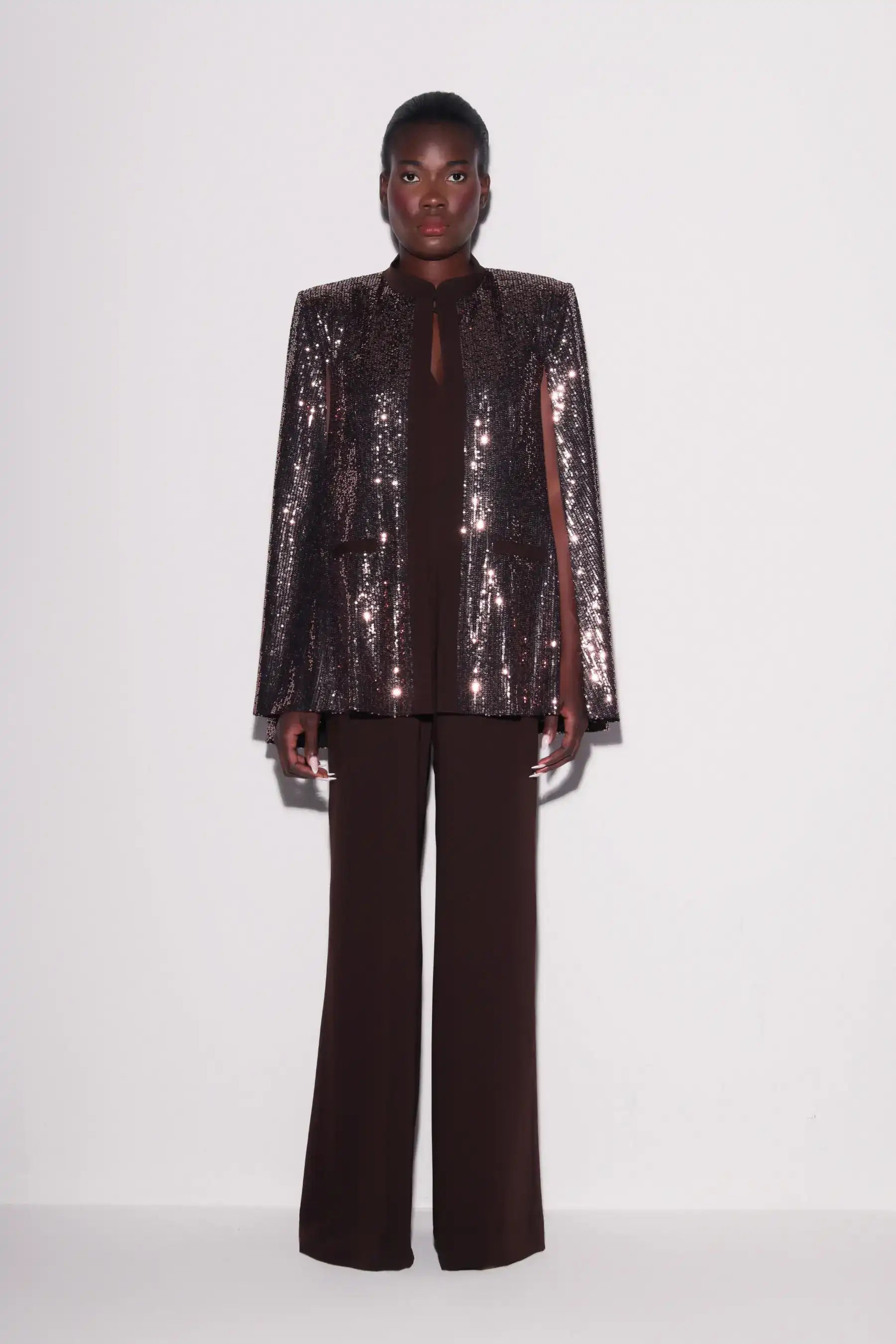 Sequin Cape Blazer & Trouser Co-Ord