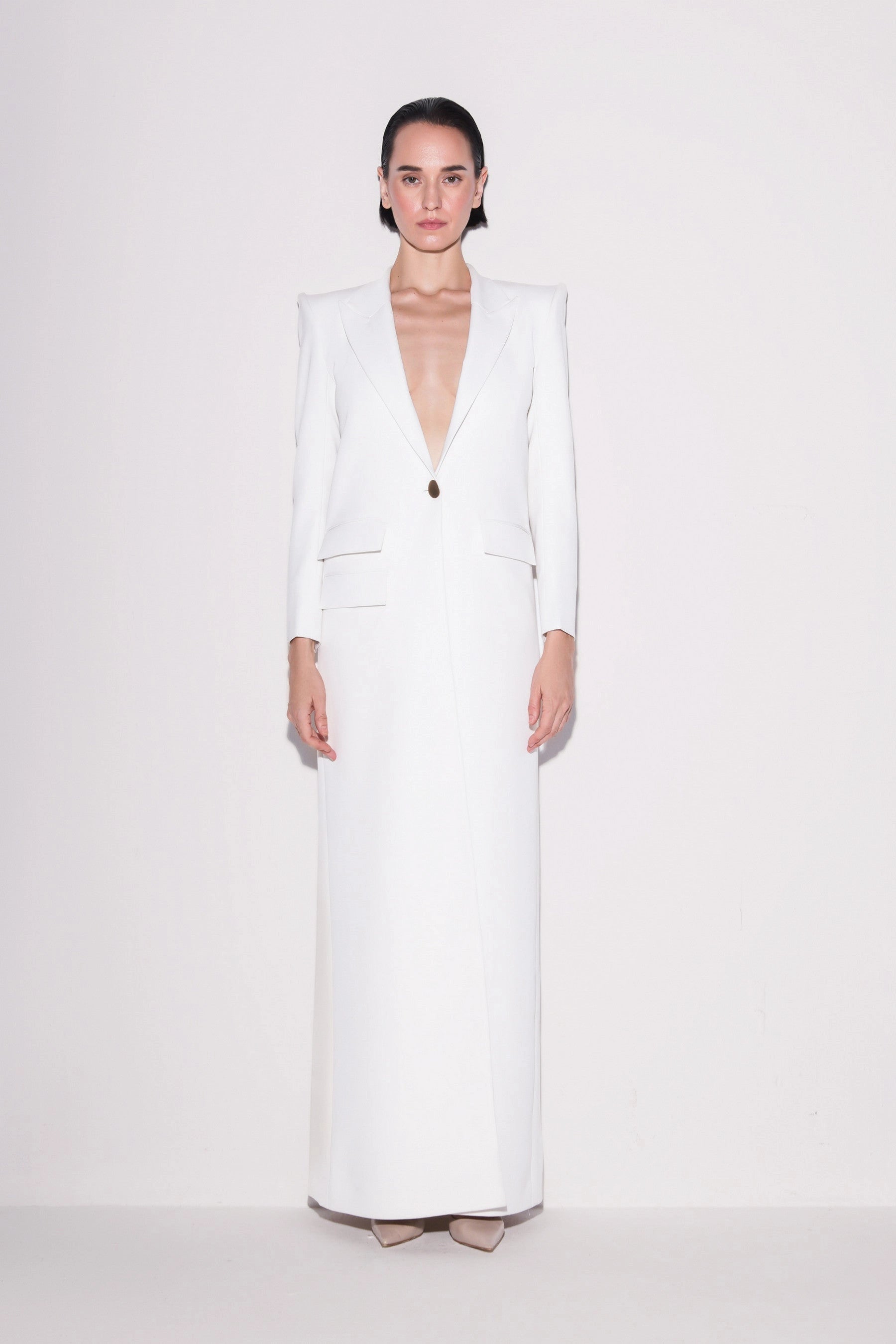 Commanding Silhouette Maxi Coat