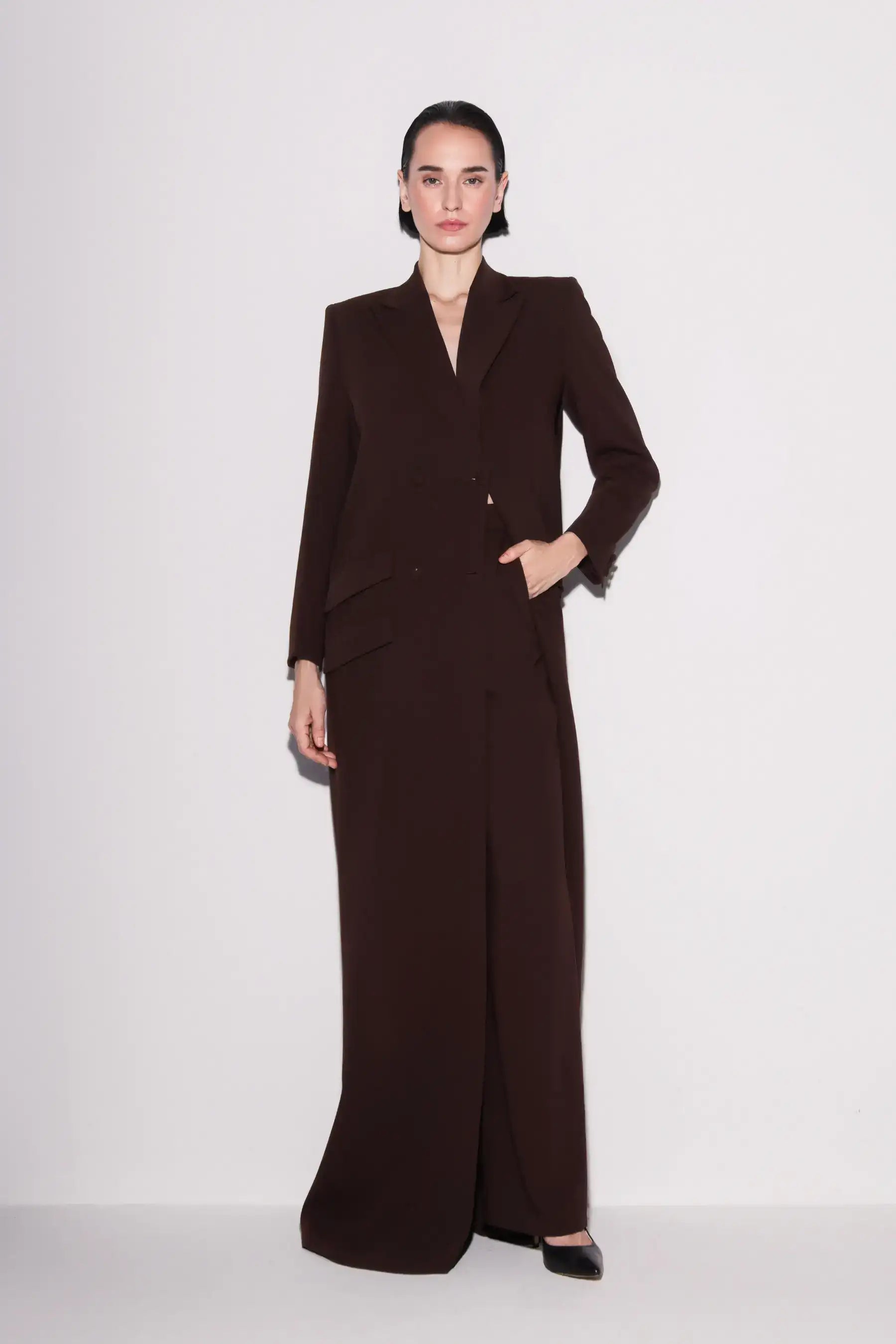 Bold Elegance Double-Breasted Coat