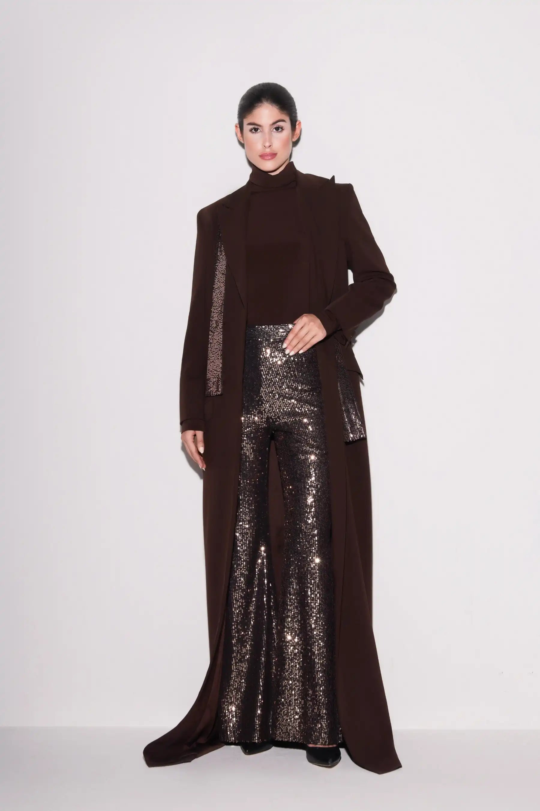 Glamour Sequin Flared Trouser