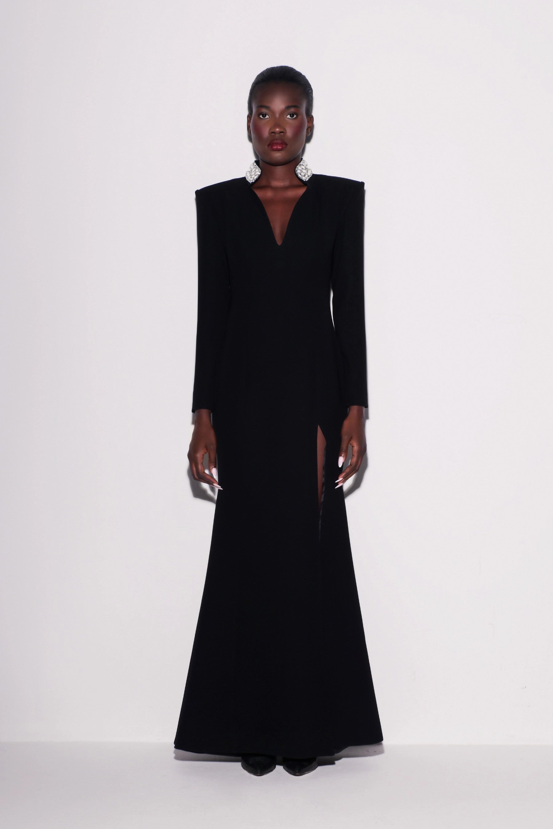 Glamorous Crystal-Embellished Mermaid Gown