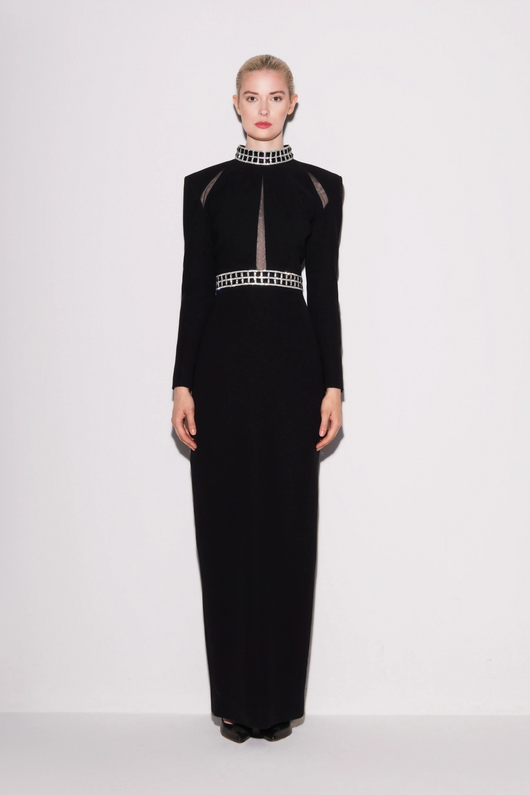 Elegant Crystal-Accent Gown