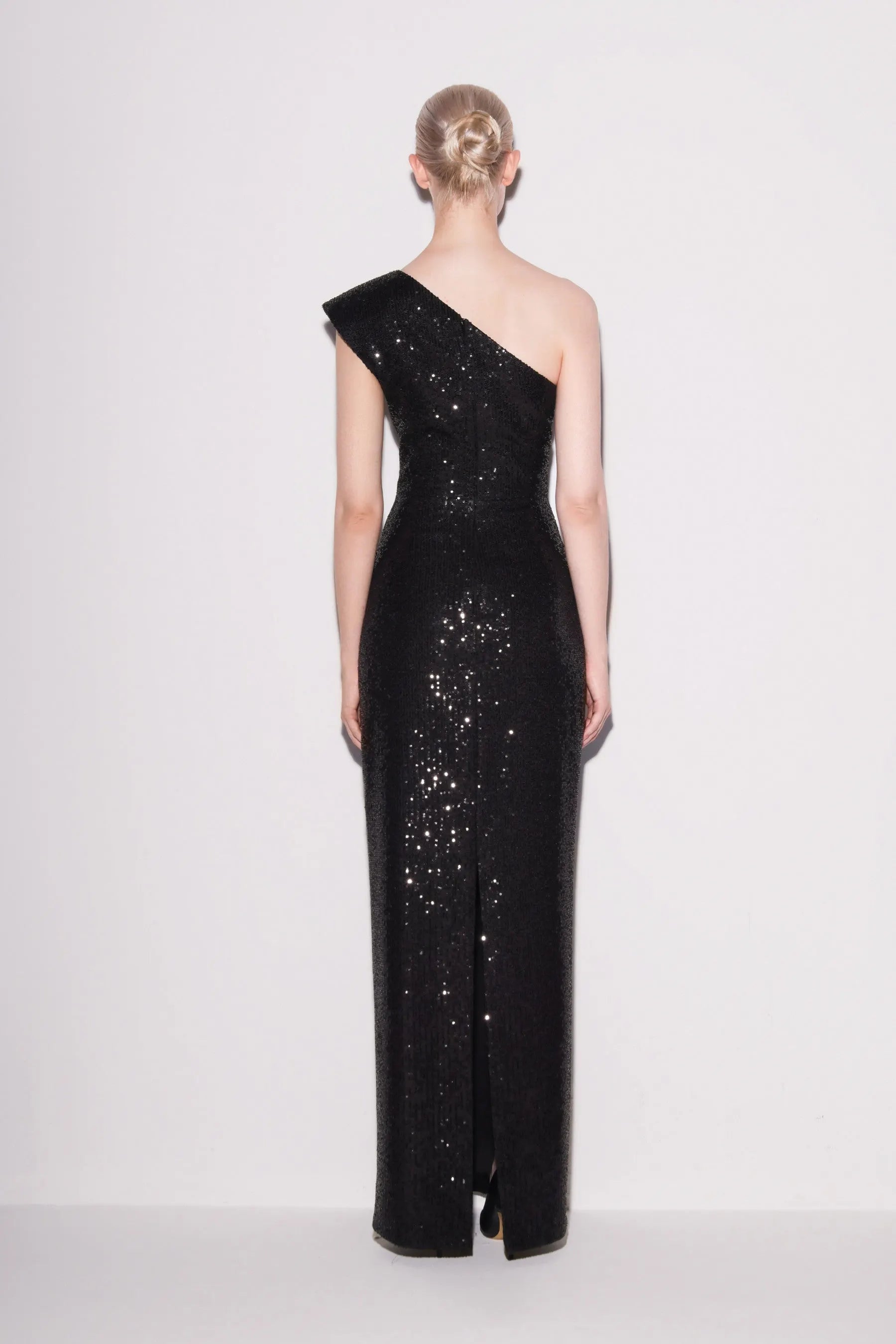 Asymmetric Sequin Gown
