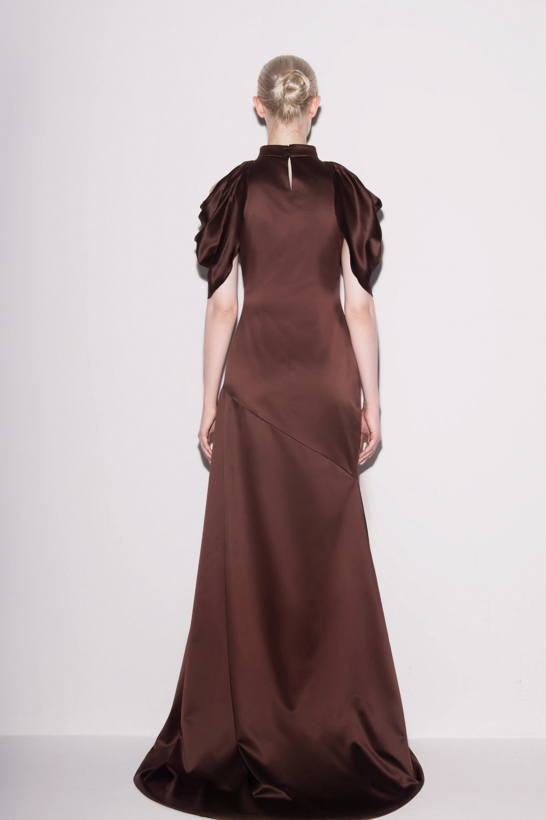 Sculptural Satin Mermaid Gown