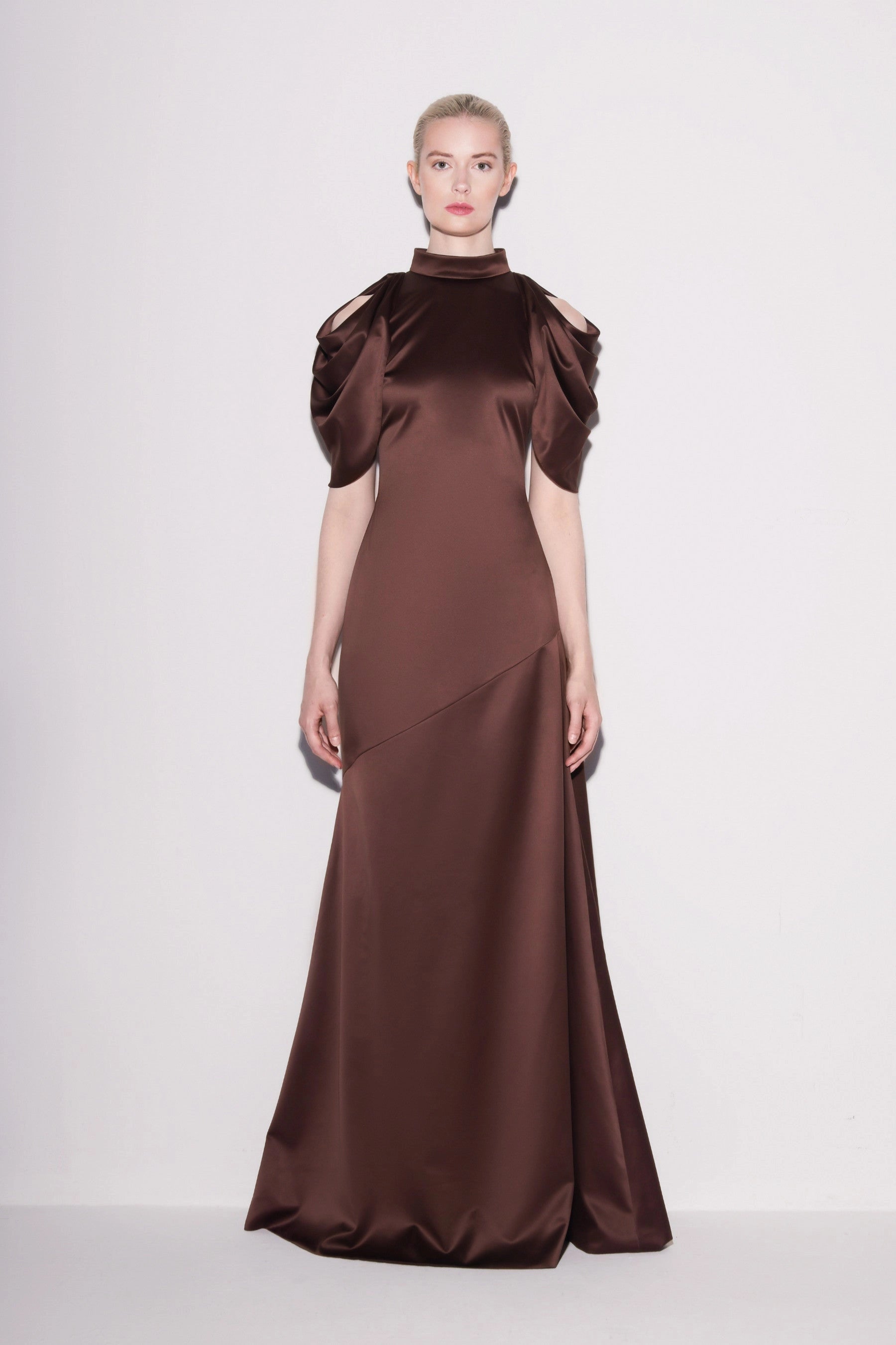 Sculptural Satin Mermaid Gown