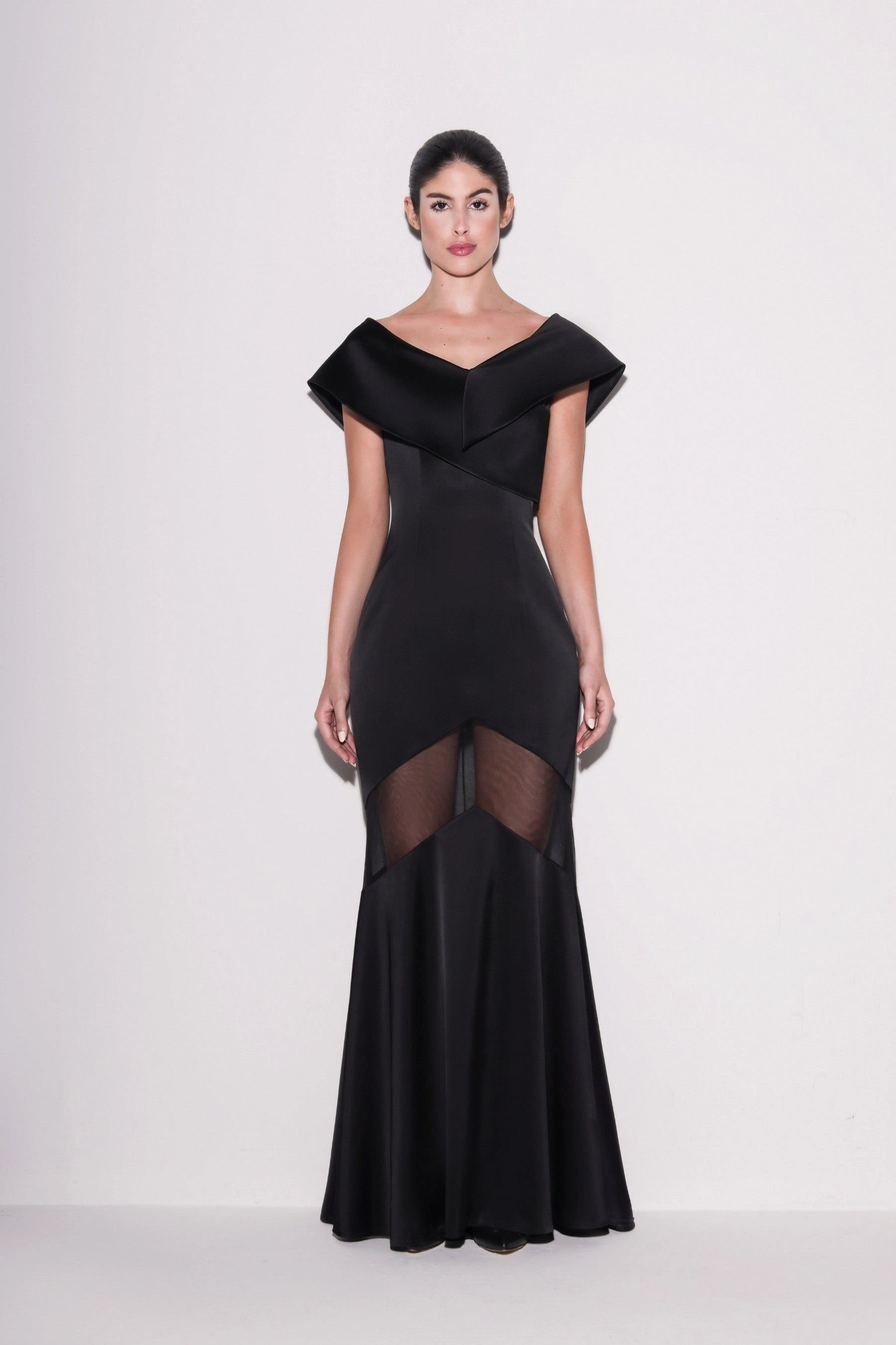 Sculpted T. Crepe Gown