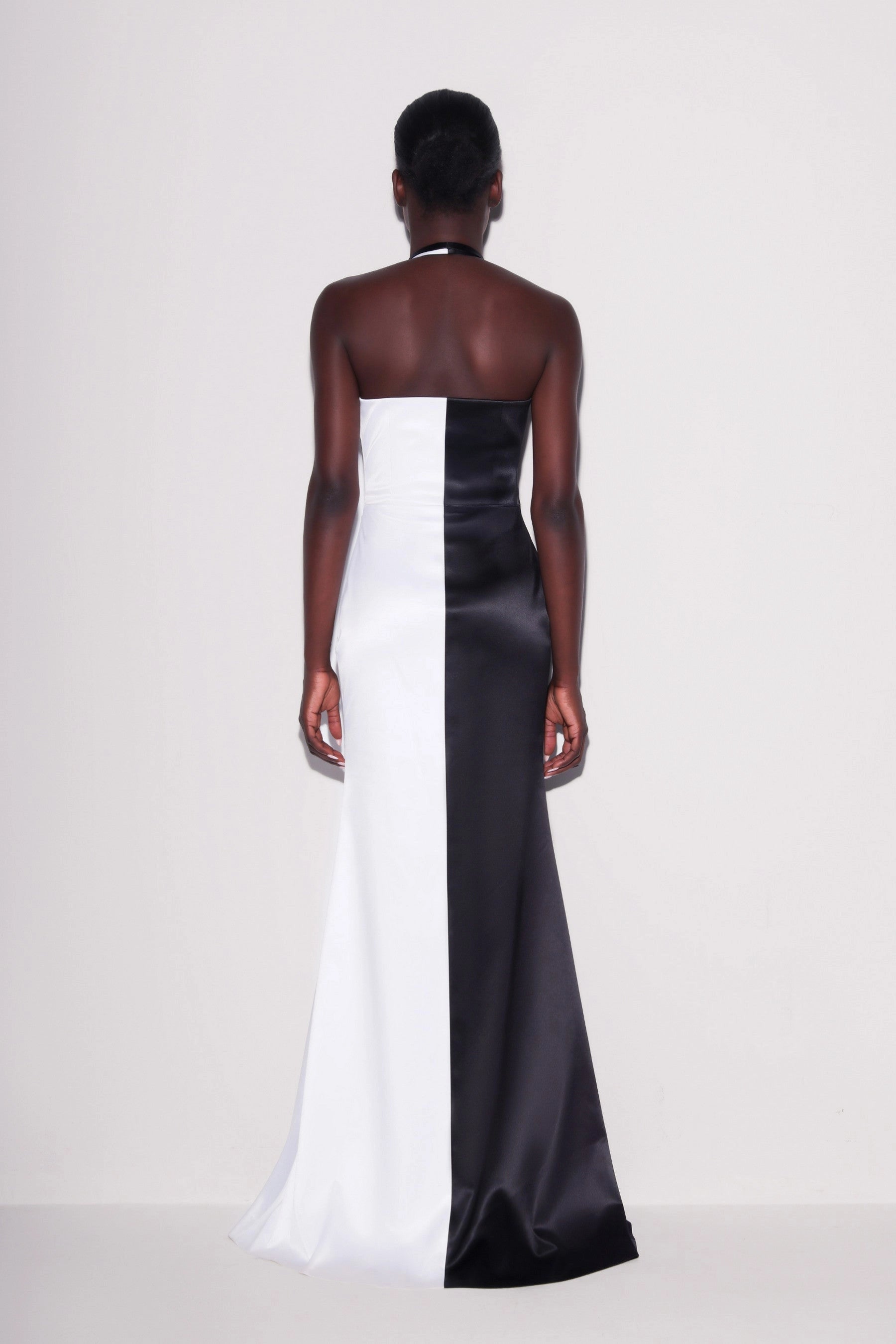 Sculptural Contrast Gown