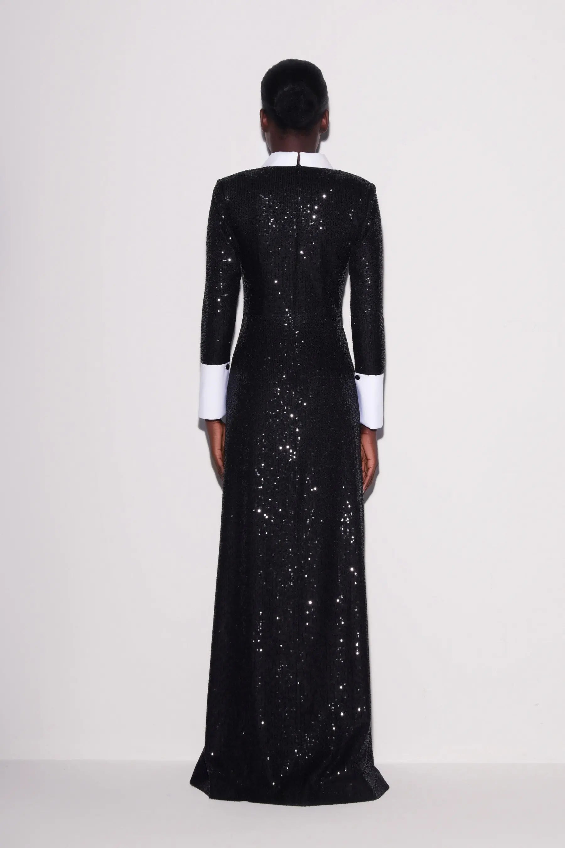 Sequin Contrast Maxi Dress