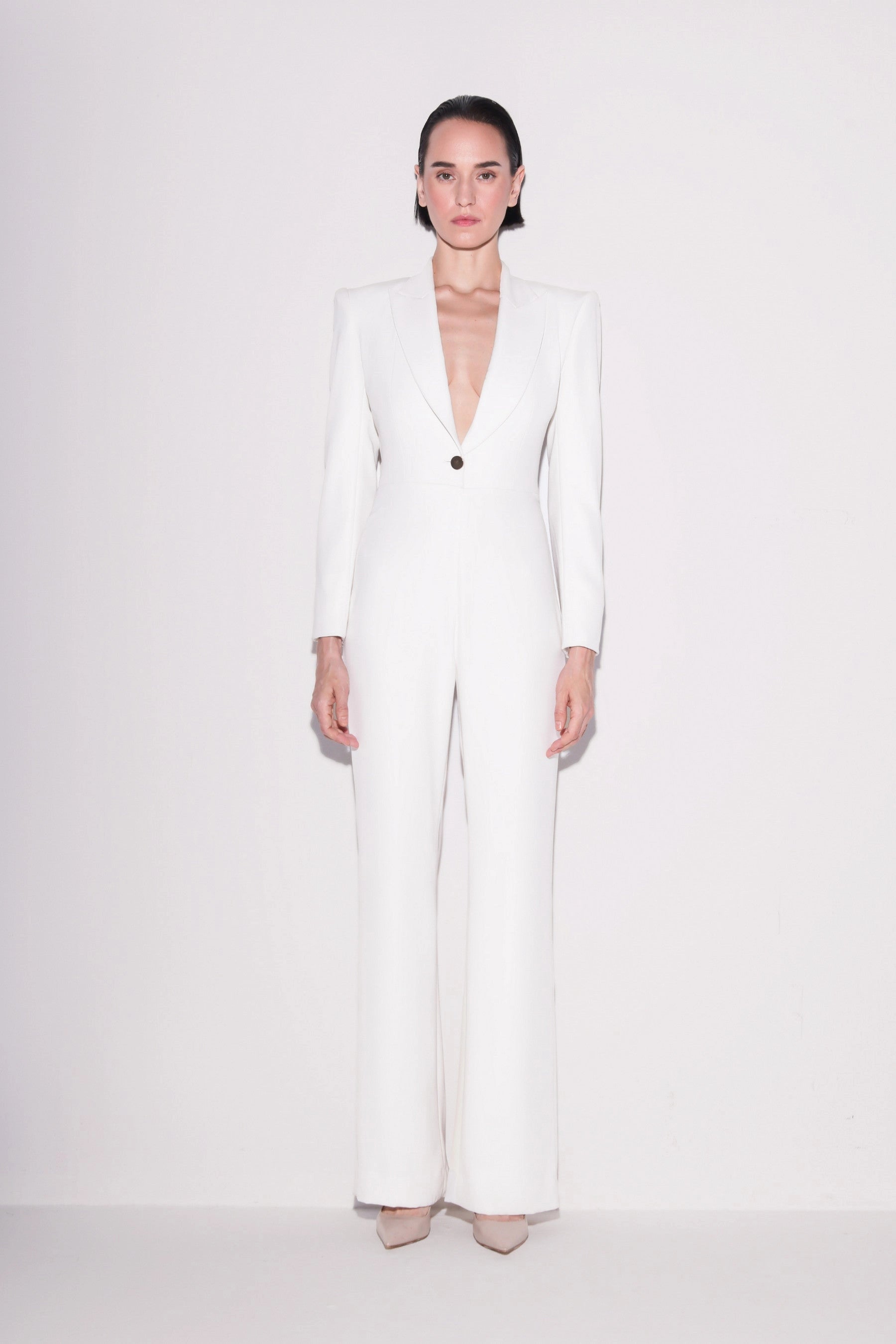 Modern Sharp-Shoulder Jumpsuit