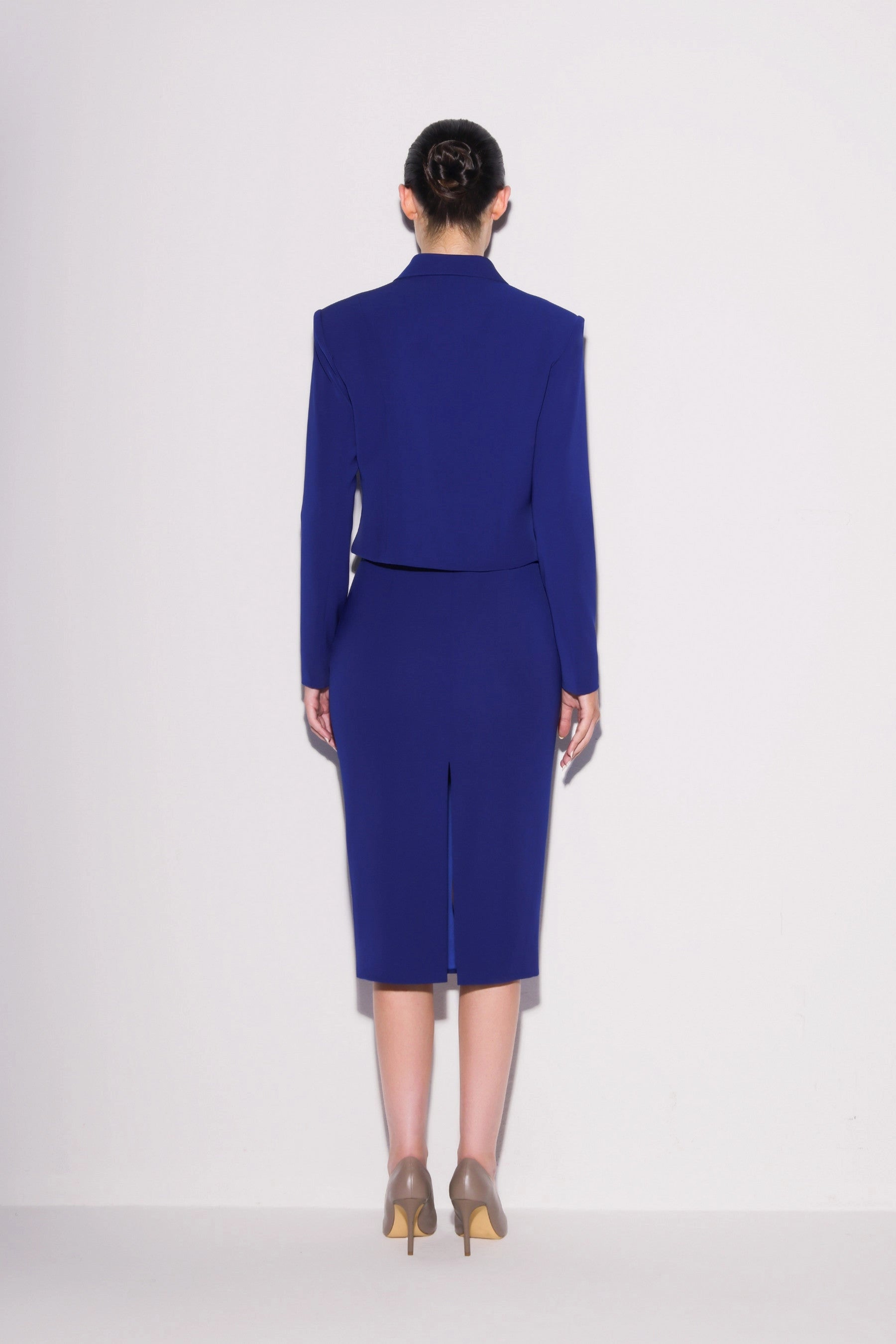 Polished Crepe Pencil Skirt