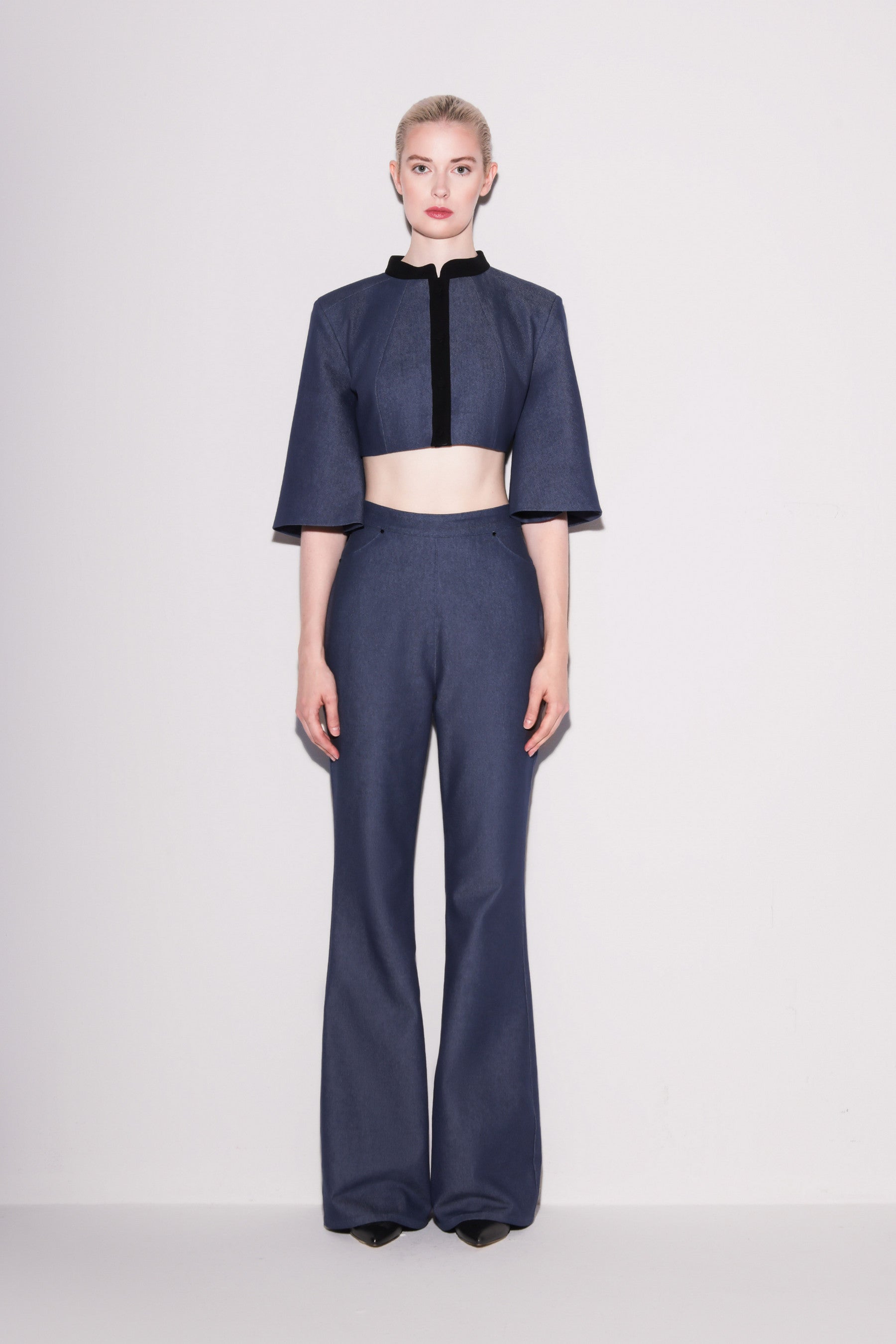 Crystal Accented Flared Trouser
