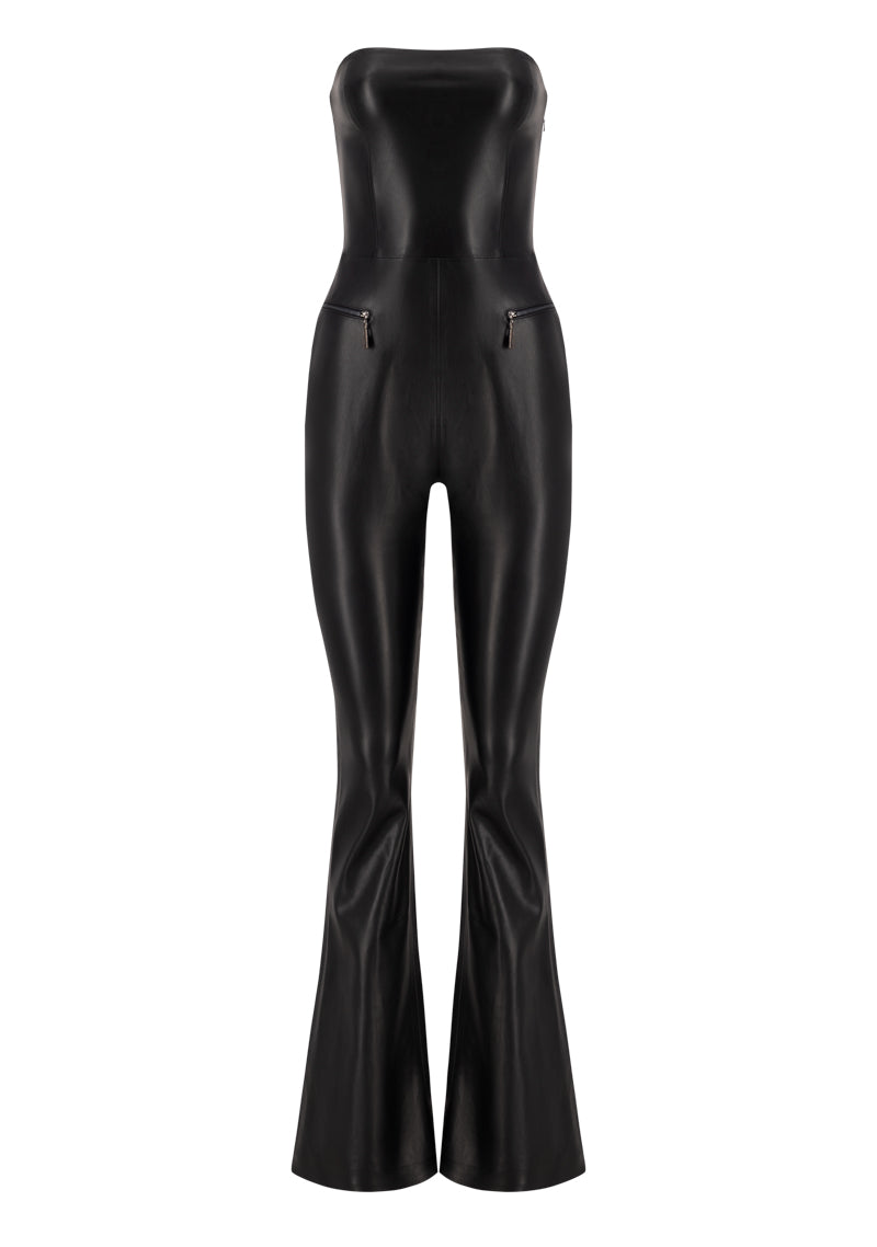 Vegan Leather Bodycon Jumpsuit  Co-Ord