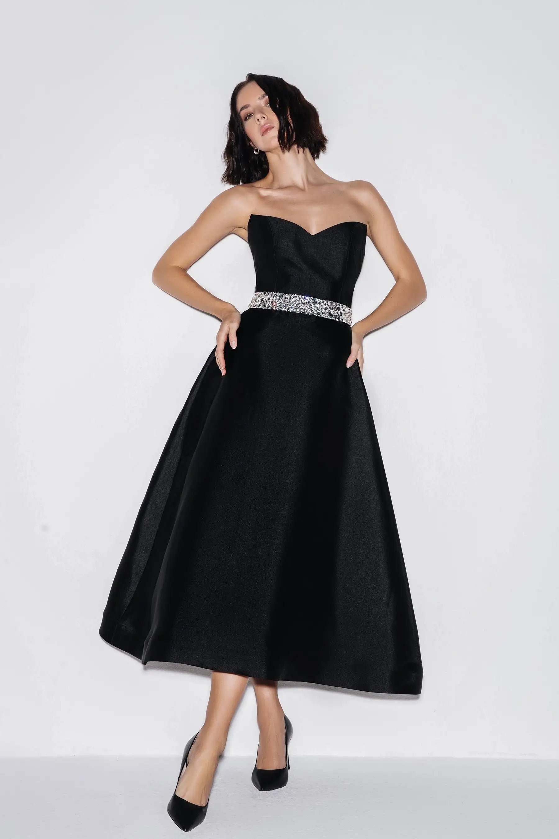 Crystal Corset Midi Dress