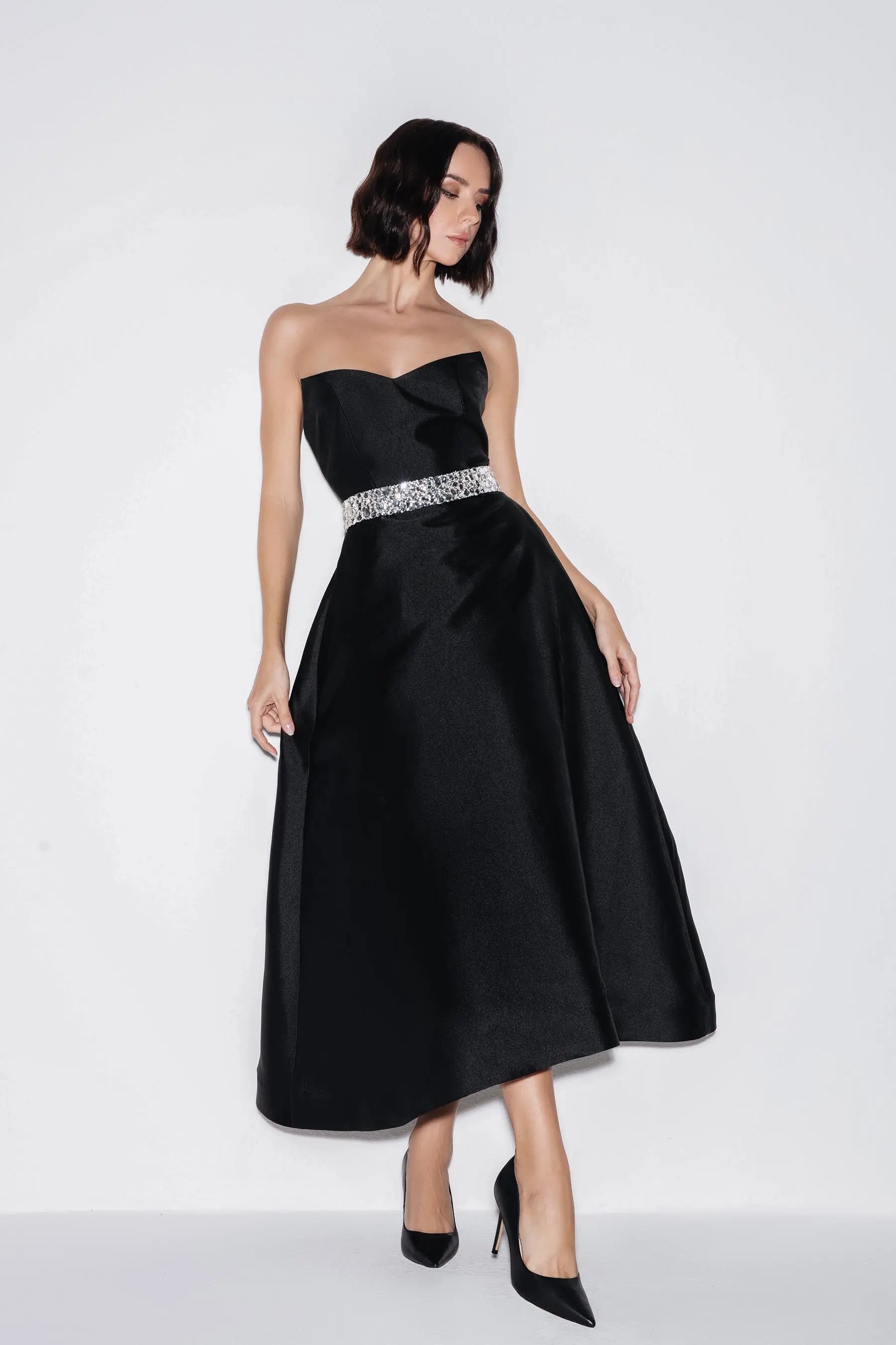 Crystal Corset Midi Dress