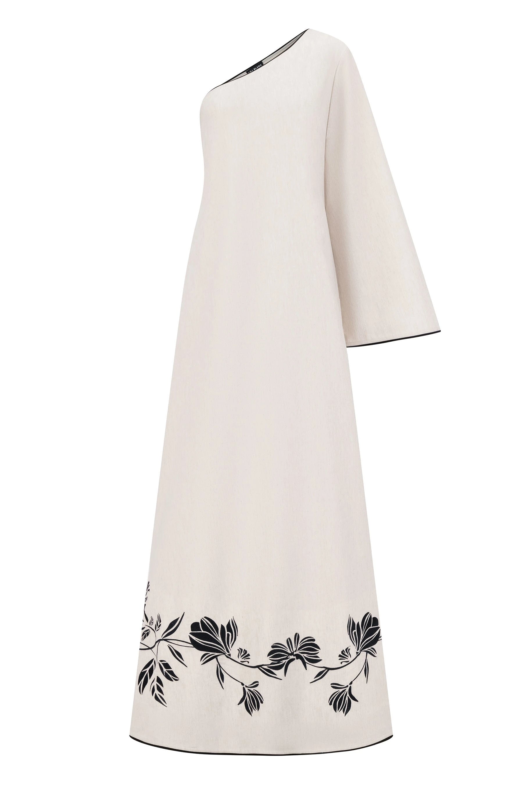 Embroidered Linen Maxi Dress