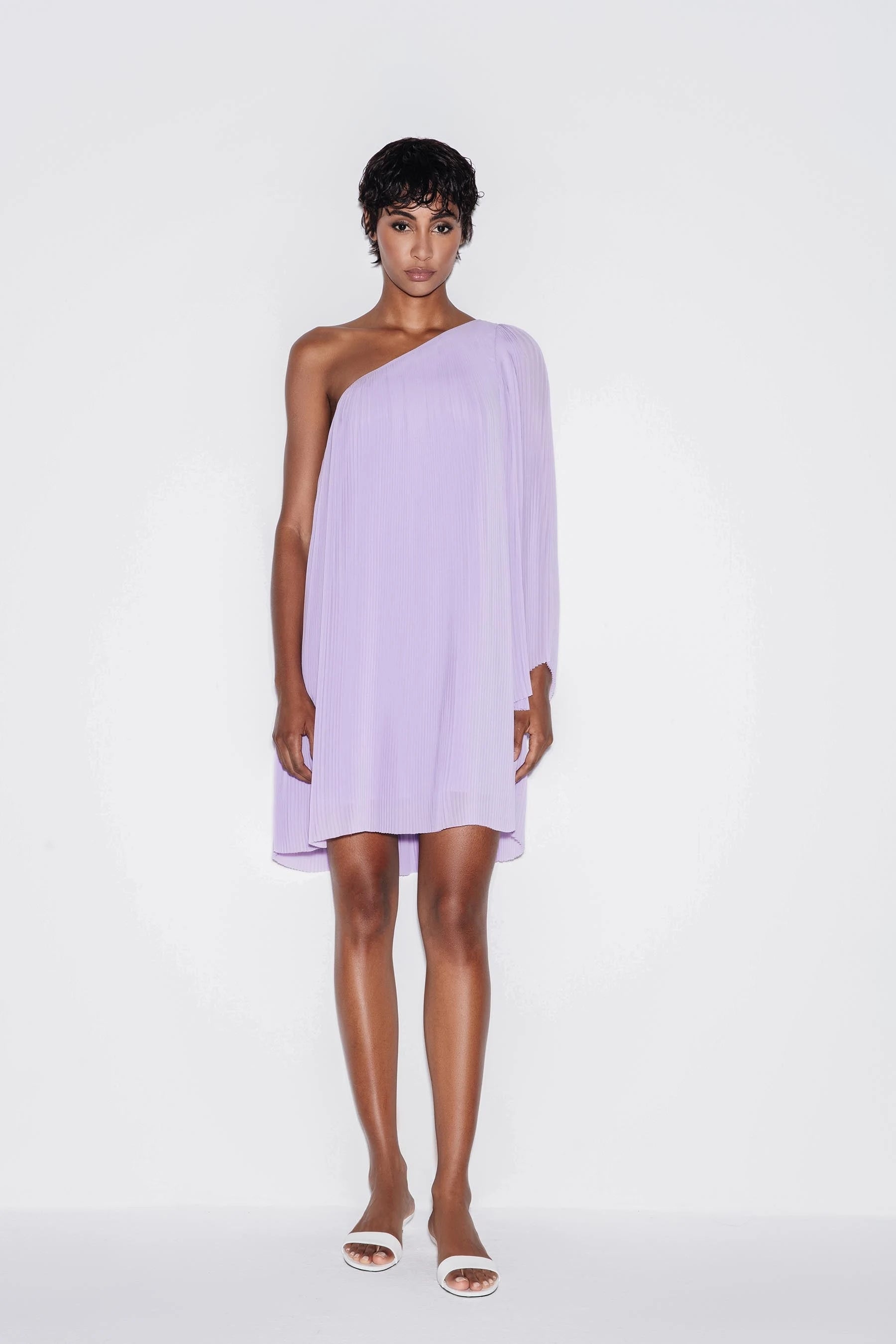 Lilac Silk Mini Dress main image 1