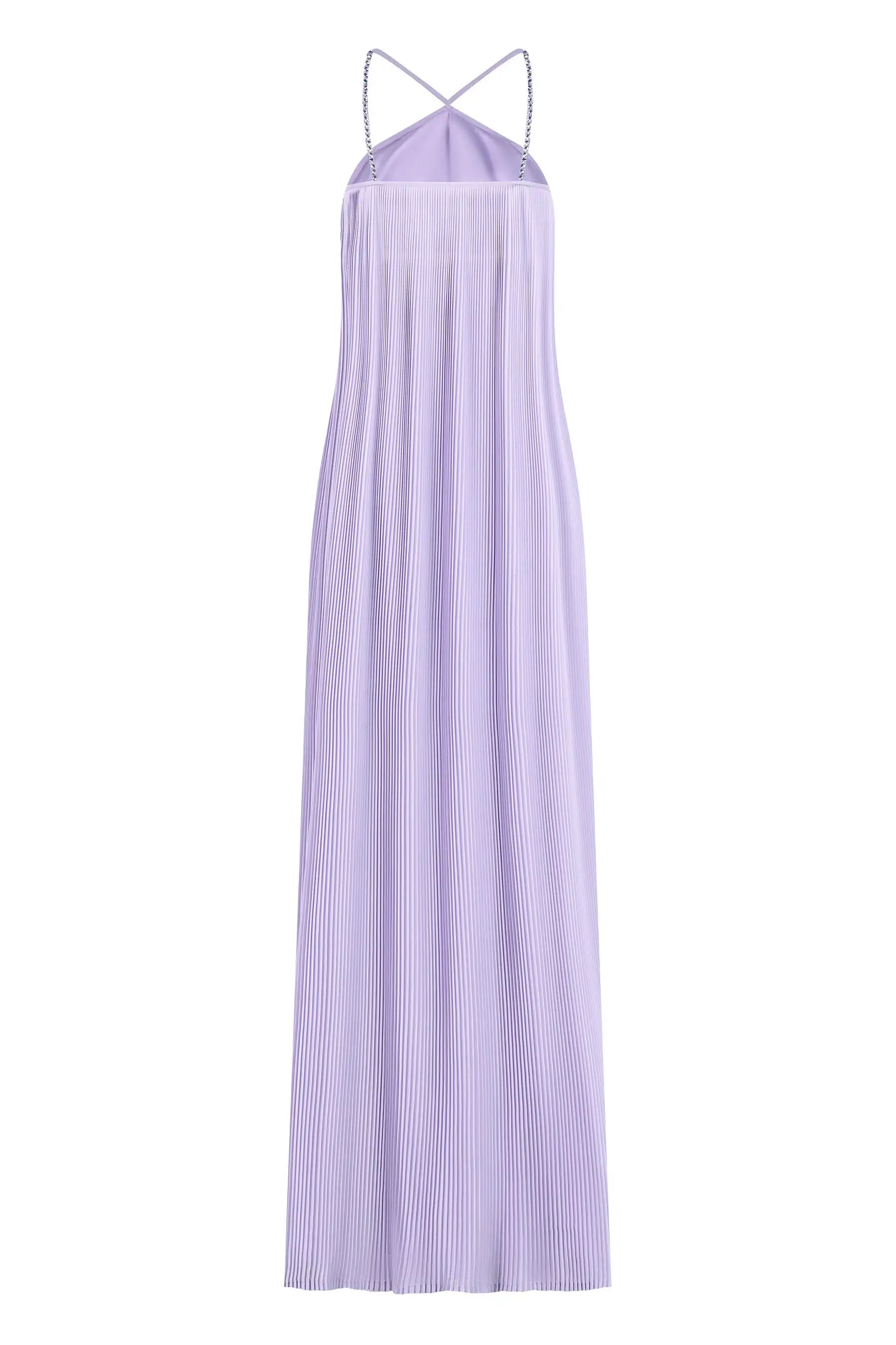 Lilac Crystal A Line Maxi Dress