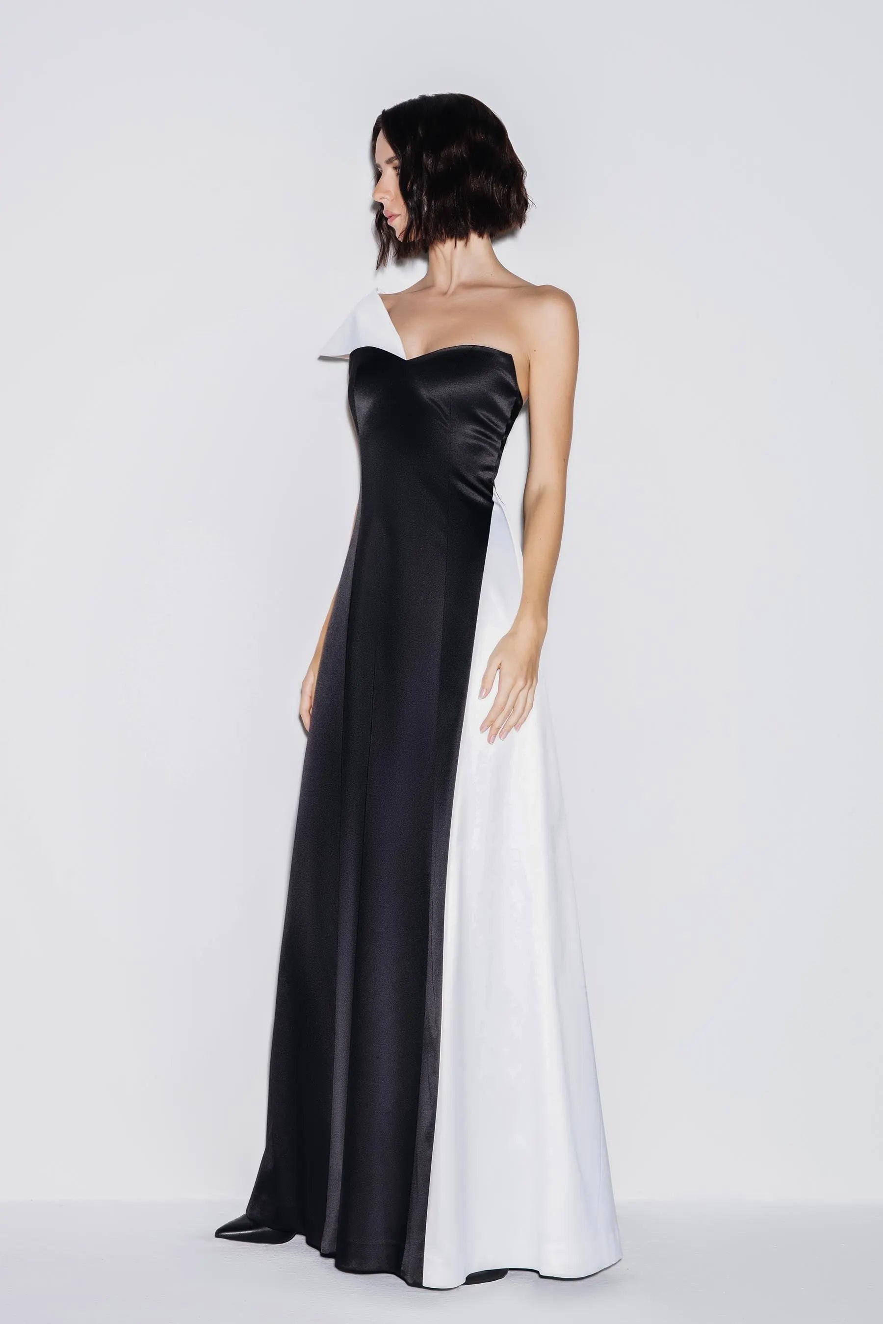 Asymmetrical Glamour Maxi Dress