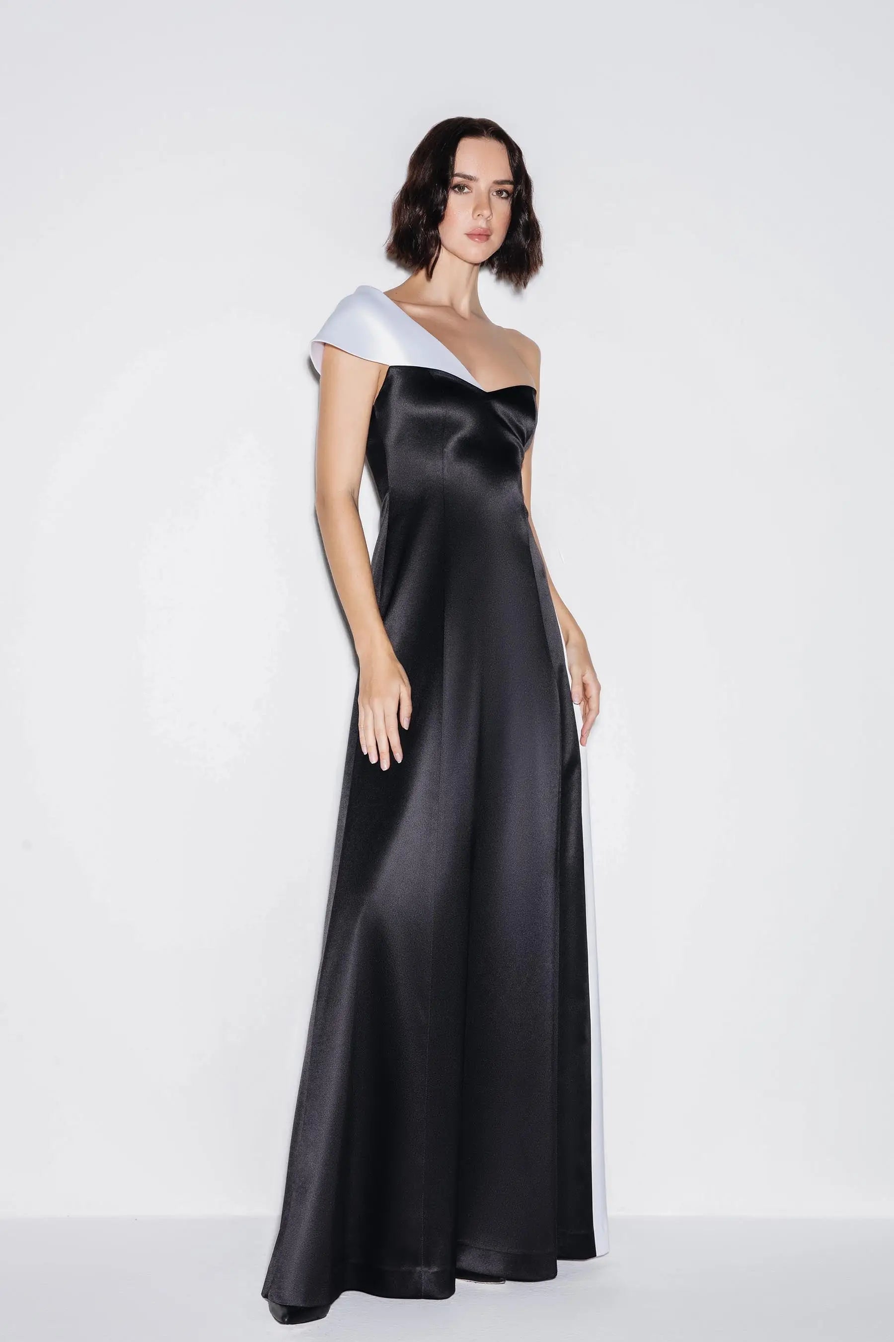 Asymmetrical Glamour Maxi Dress