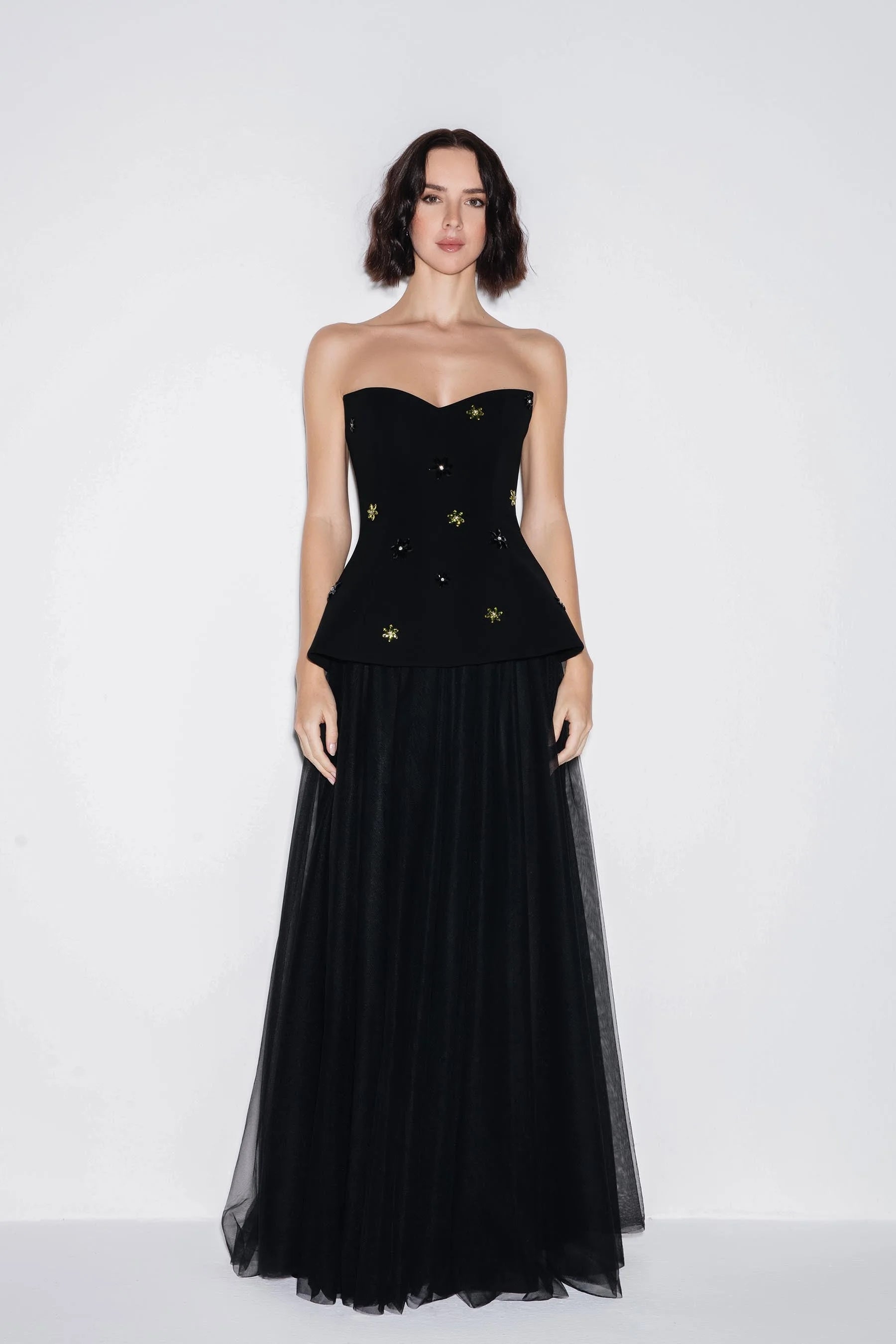 Taffeta Elegance Maxi Dress