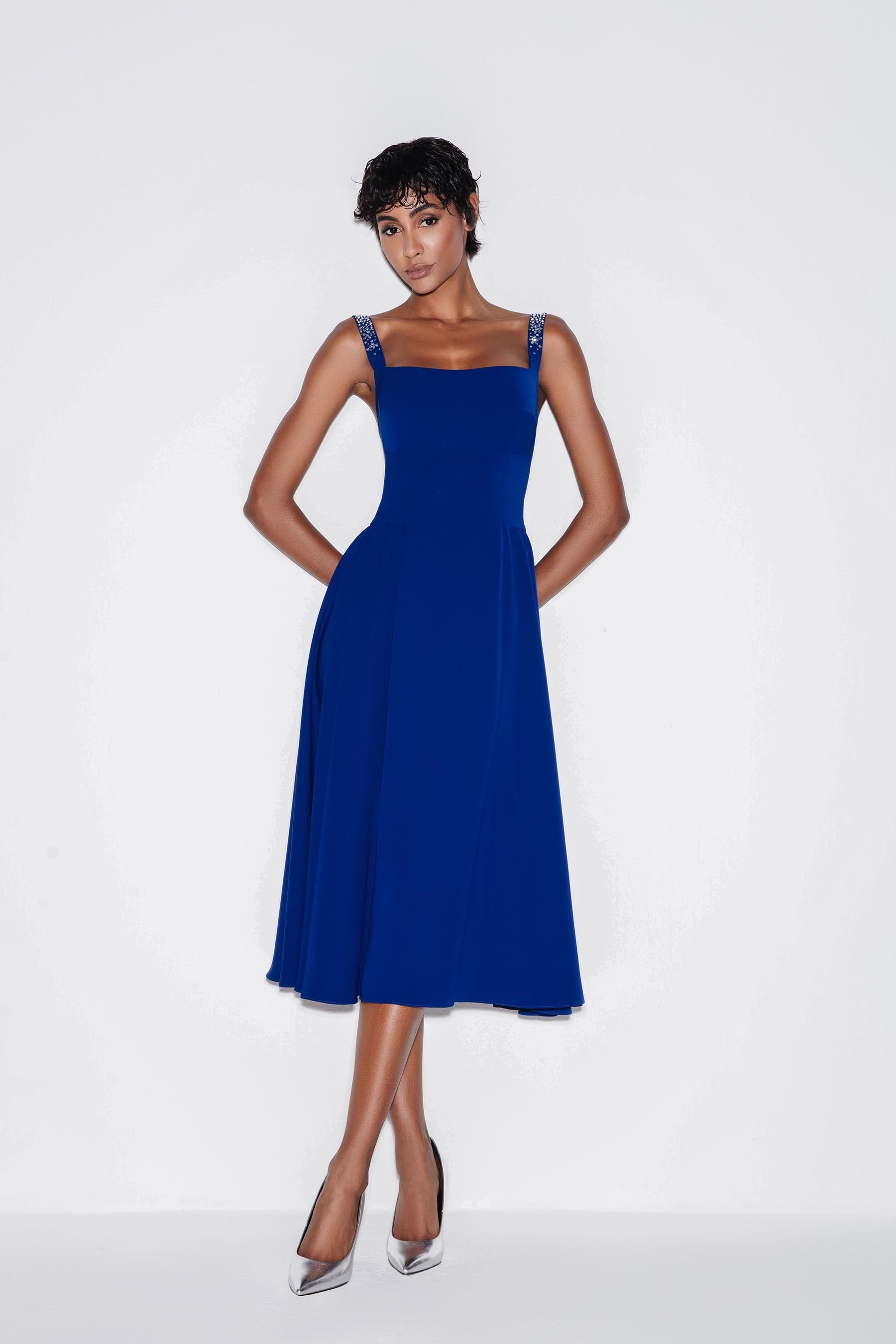 Feminine Charm Midi Dress