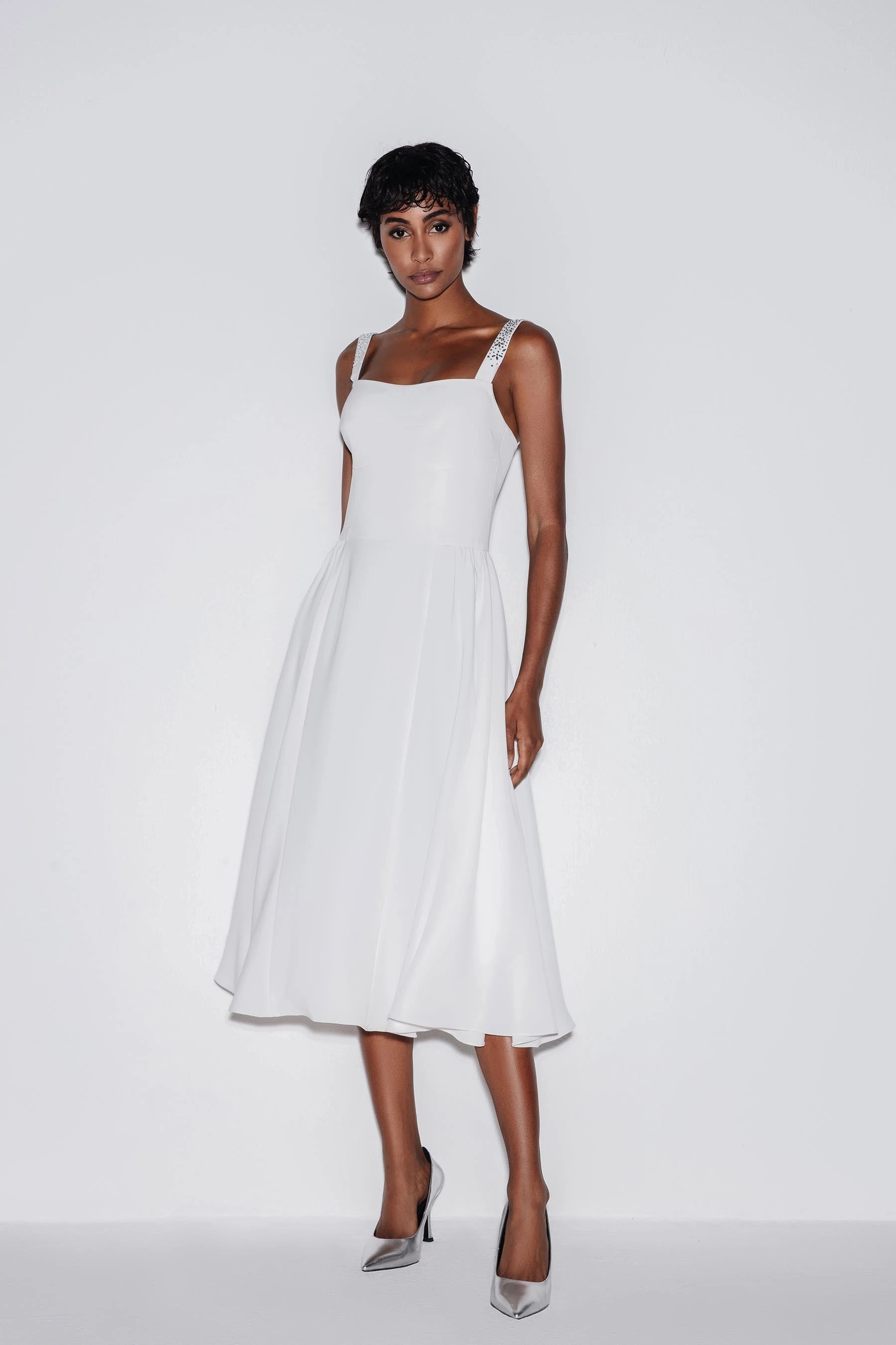 Feminine Charm Midi Dress