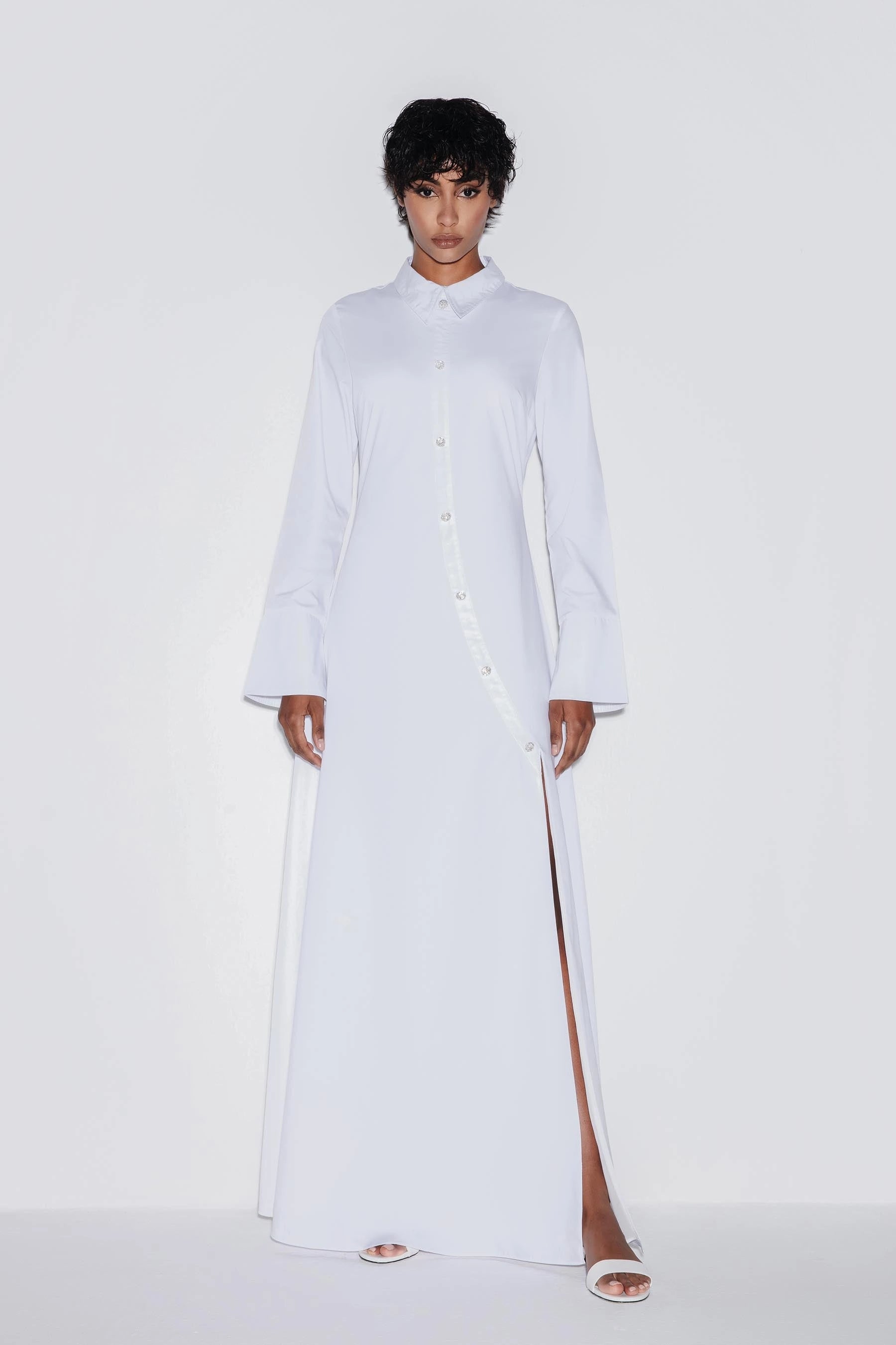 Asymmetrical Luxe Shirt Dress