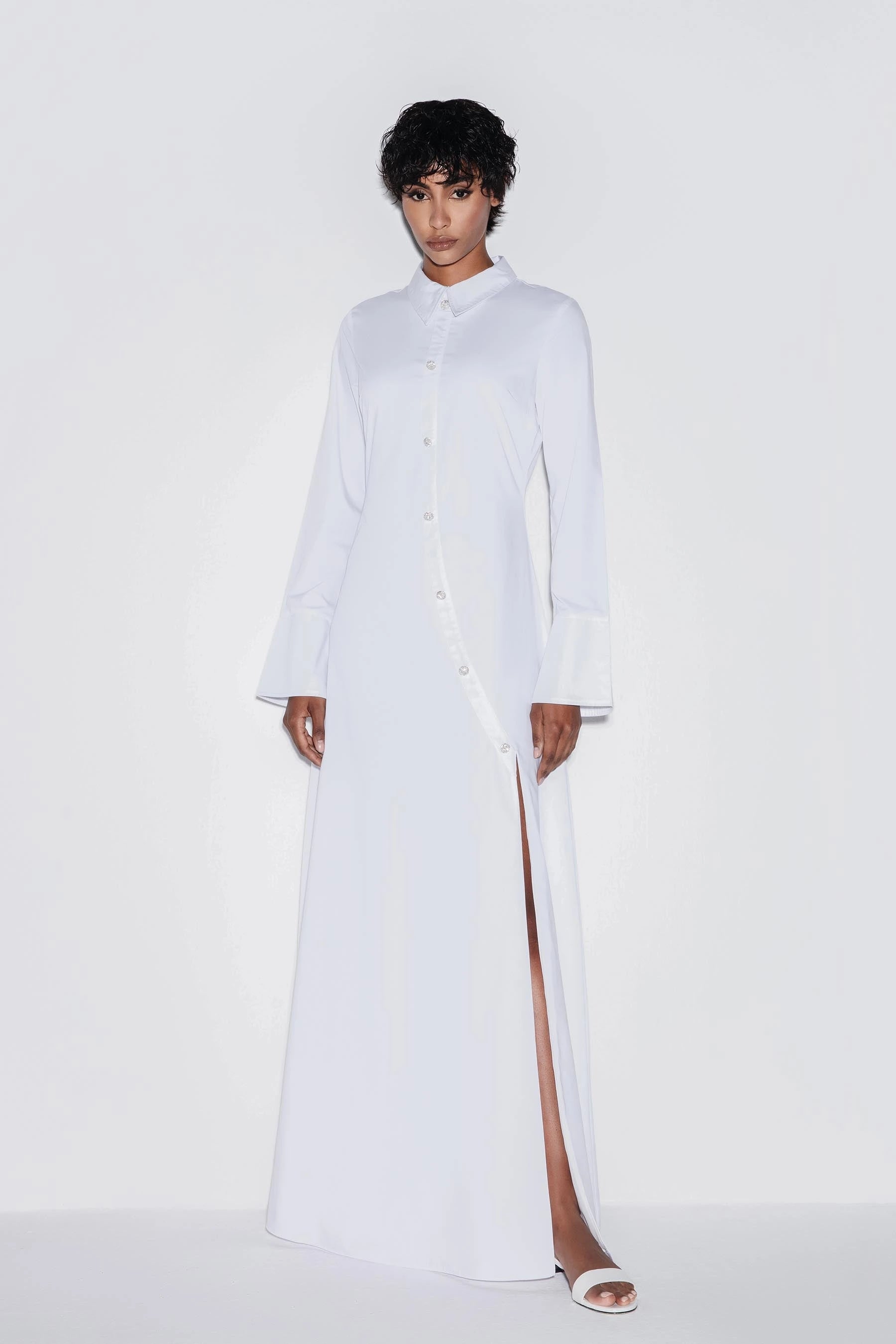 Asymmetrical Luxe Shirt Dress