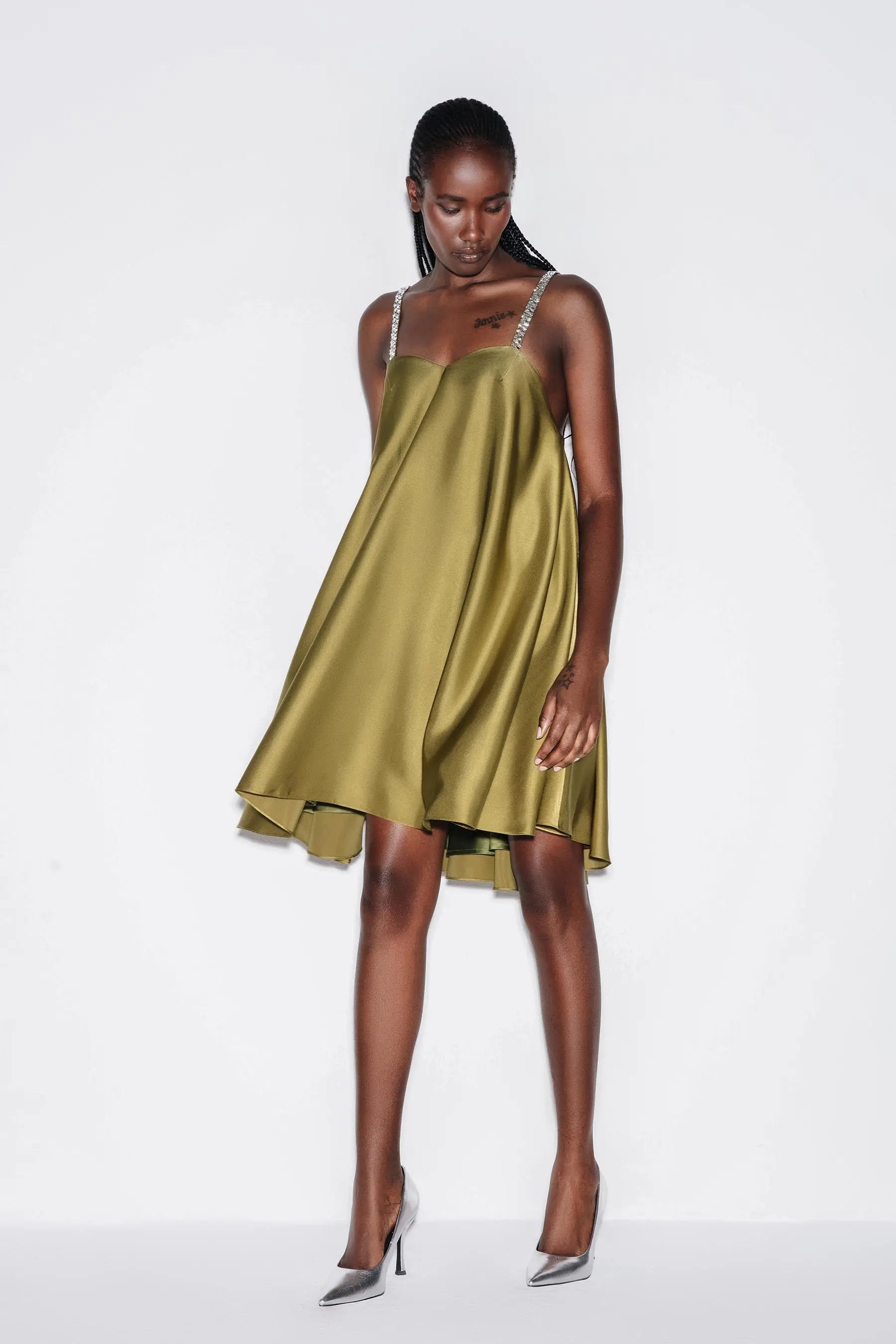 Crystal Sweetheart Mini Dress