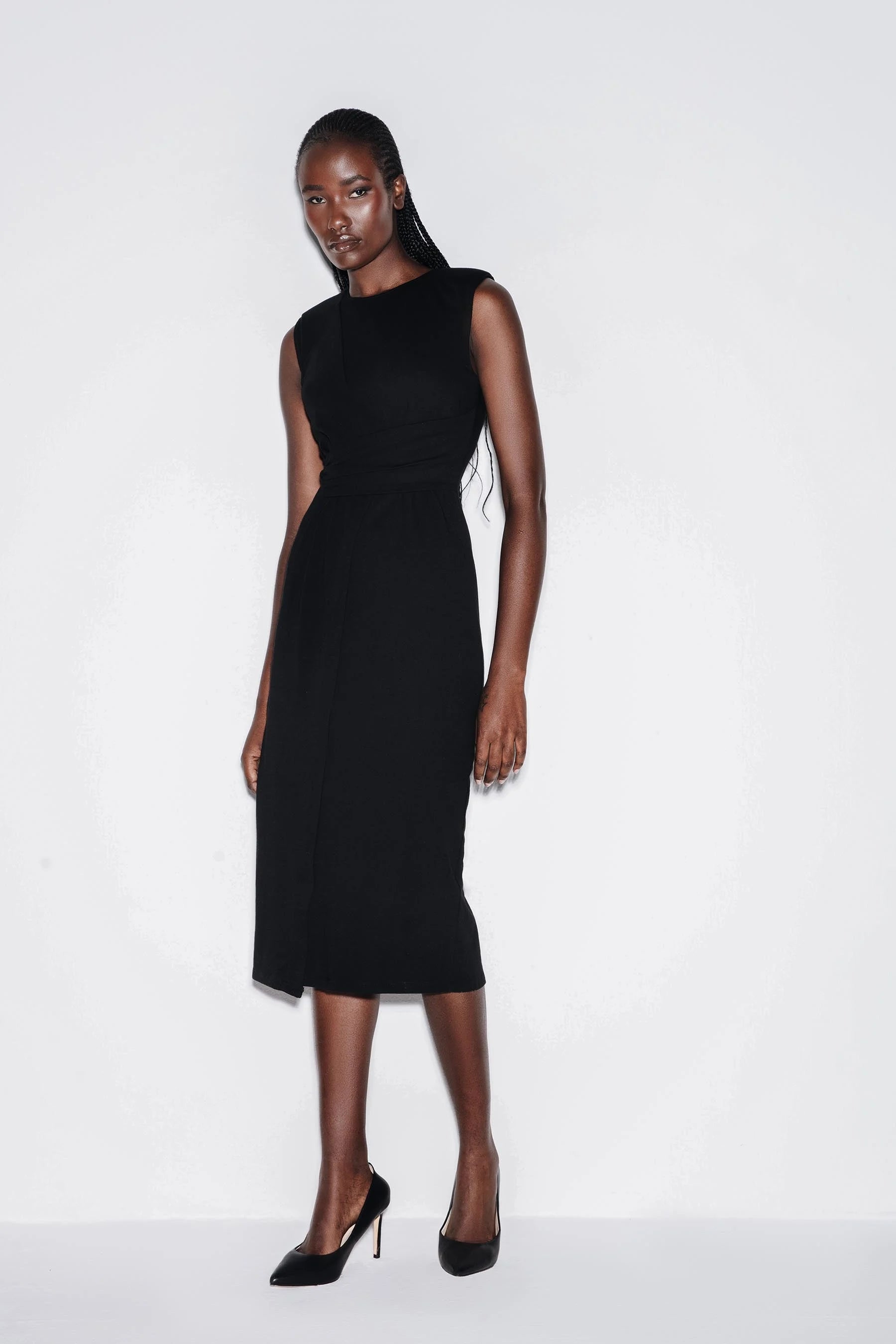 Wrap Luxe Midi Dress