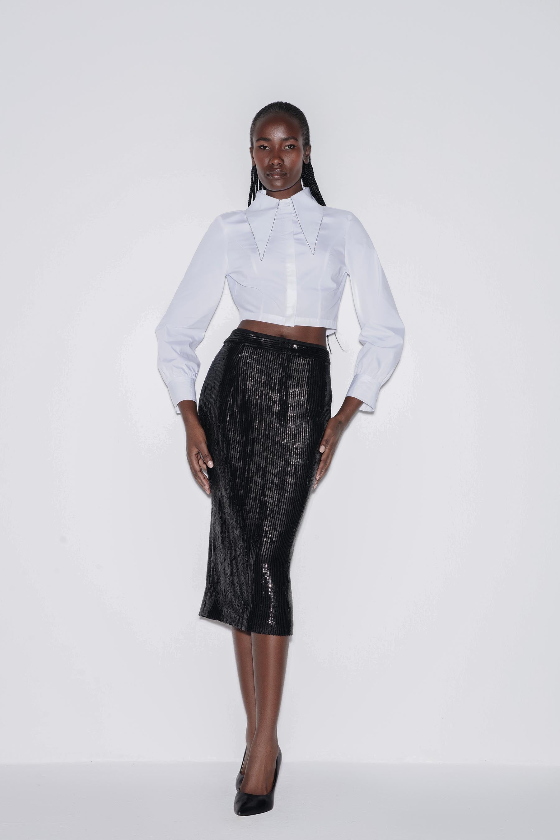Glamorous Sequins Pencil Skirt