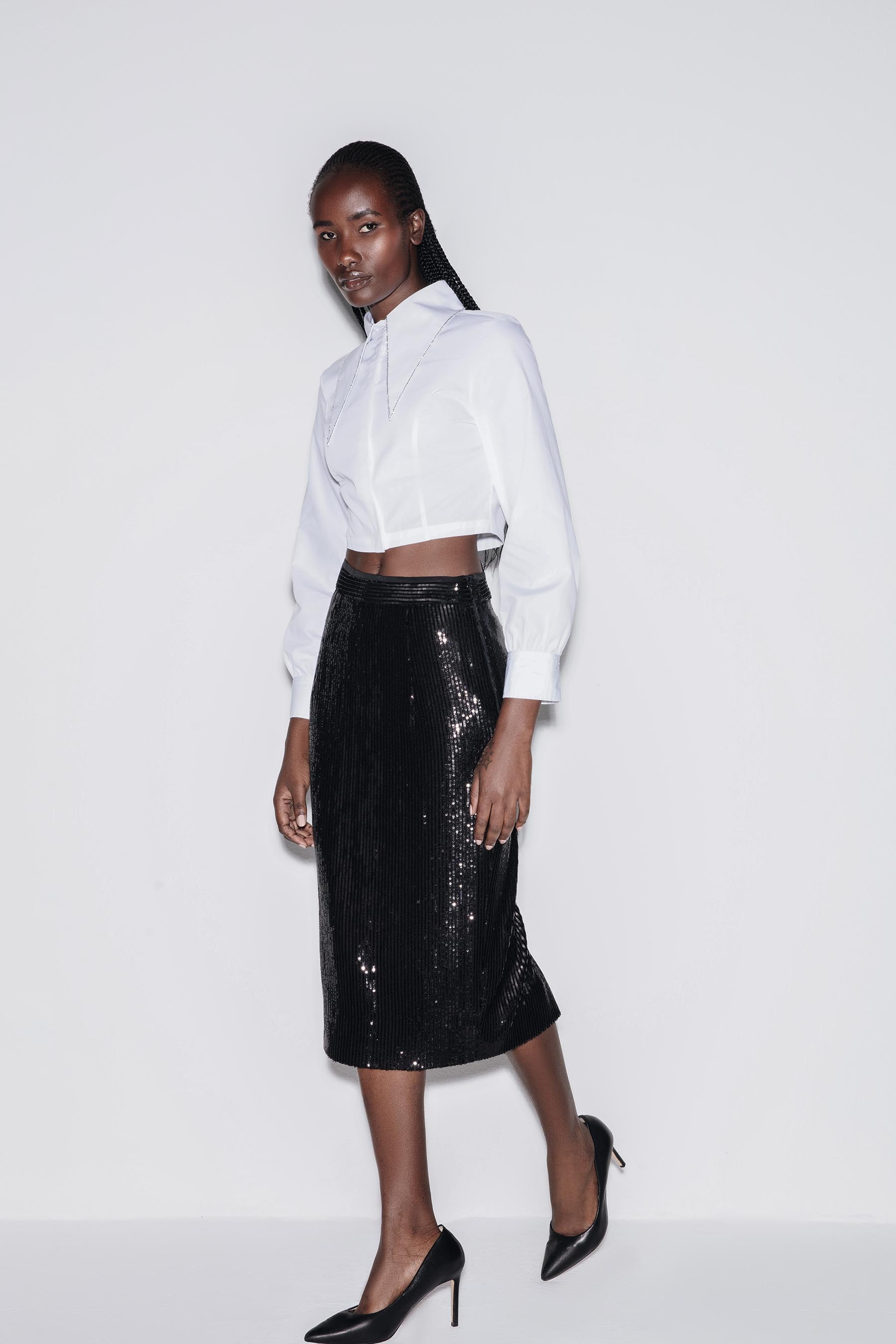 Glamorous Sequins Pencil Skirt
